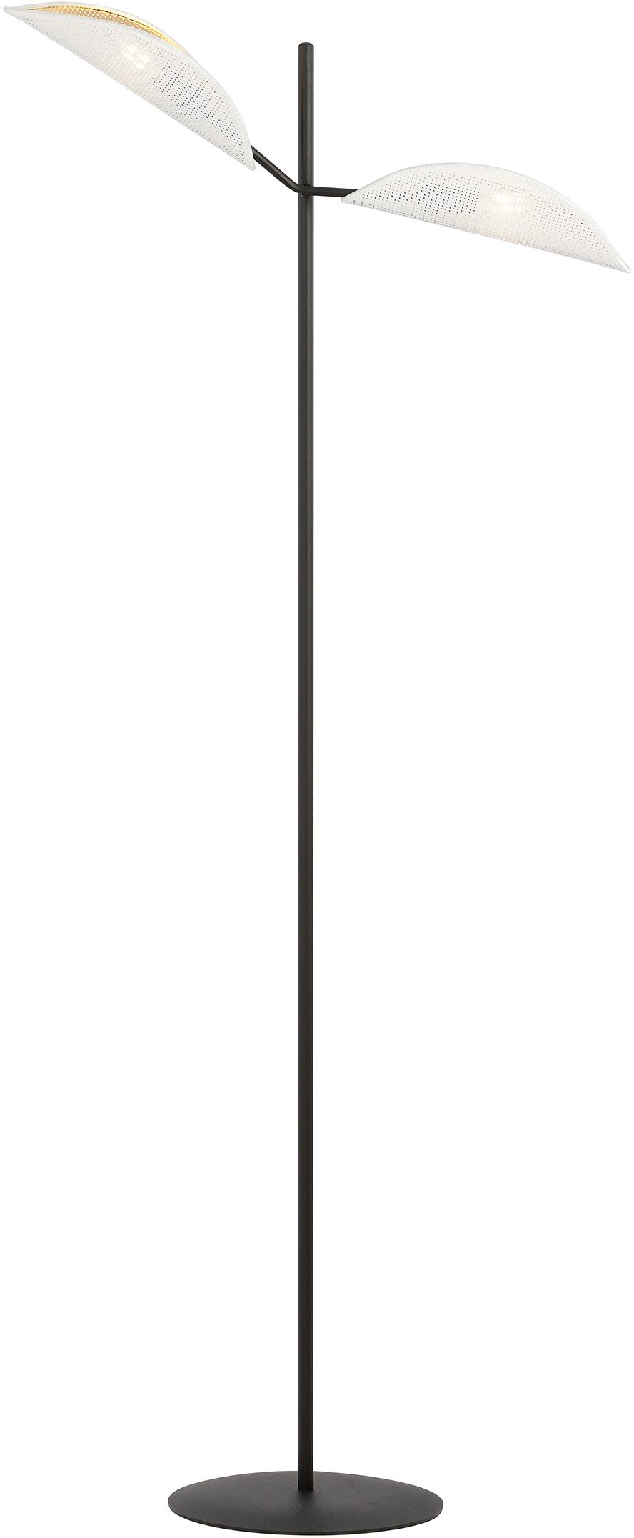 Emibig Vene staanlamp 2x10 W wit-zwart-gouden 1159/LP2