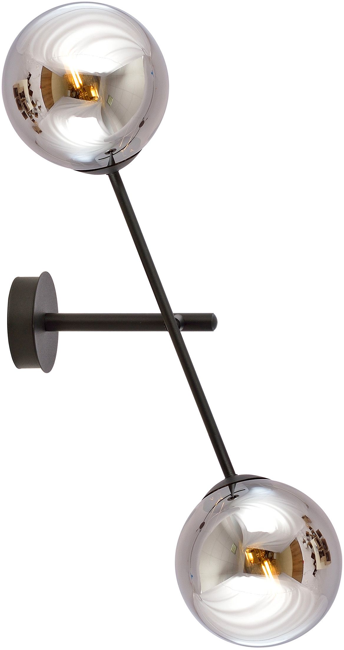 Emibig Linear wandlamp 2x10 W zwart-grafiet 1167/K2