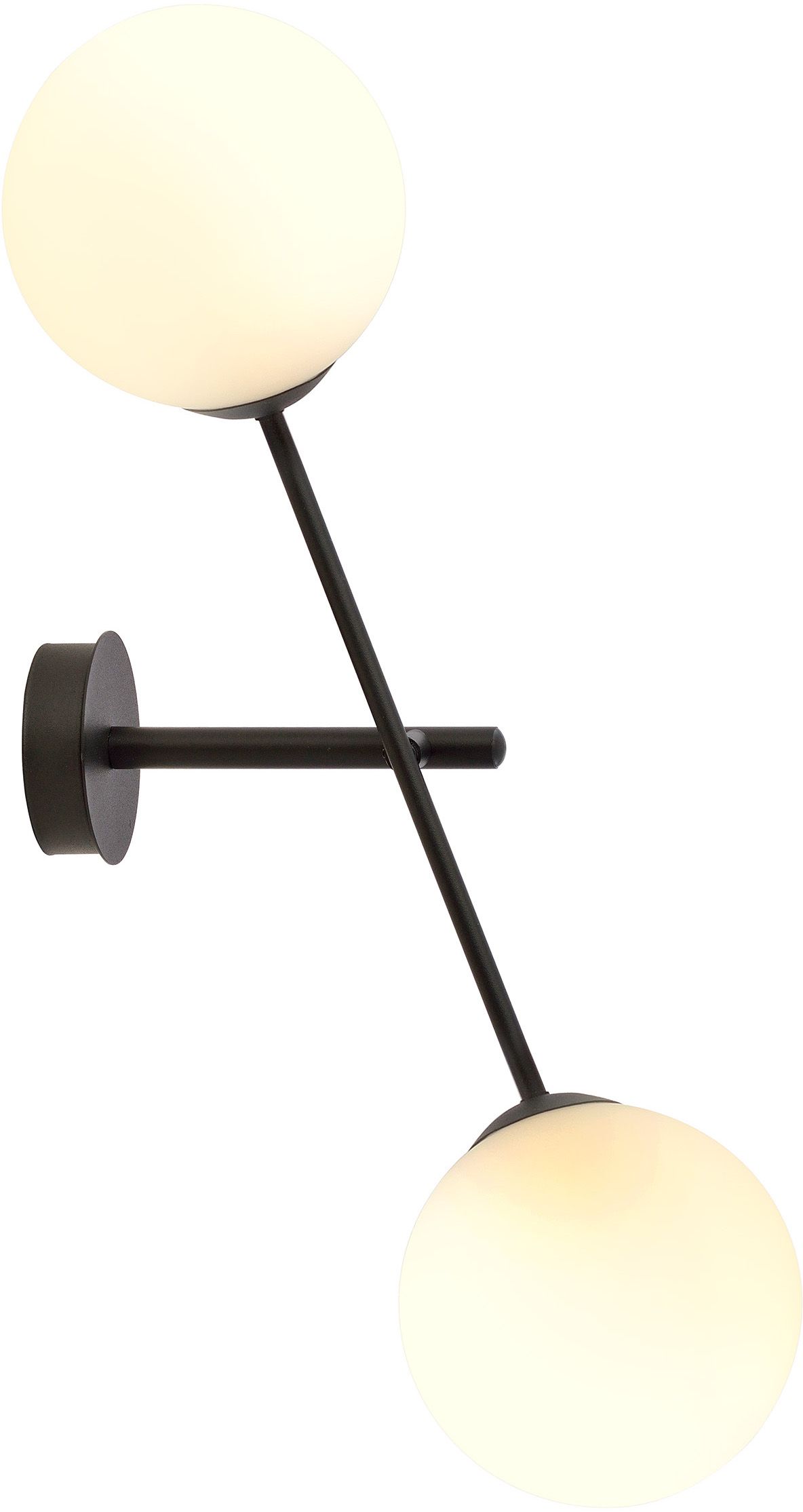 Emibig Linear wandlamp 2x10 W wit-zwart 1169/K2