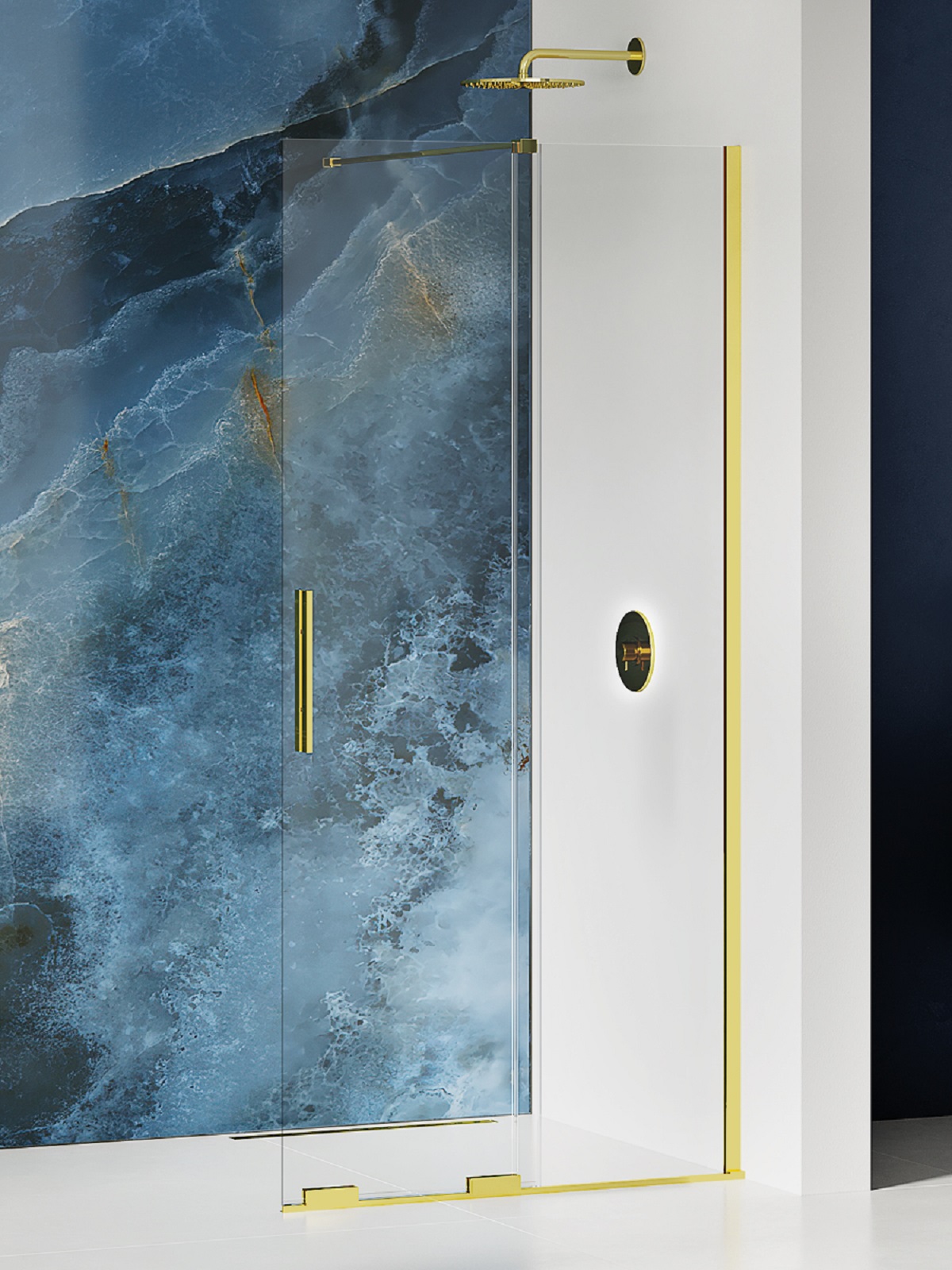 New Trendy Smart Light Gold inloopdouchewand 90 cm gouden glans/helder glas EXK-4294
