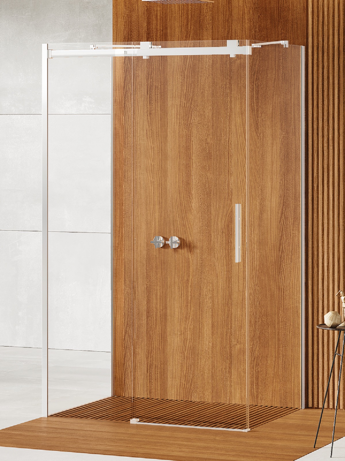 New Trendy Softi douchecabine 120x80 cm rechthoekig chroom glans/helder glas EXK-3941