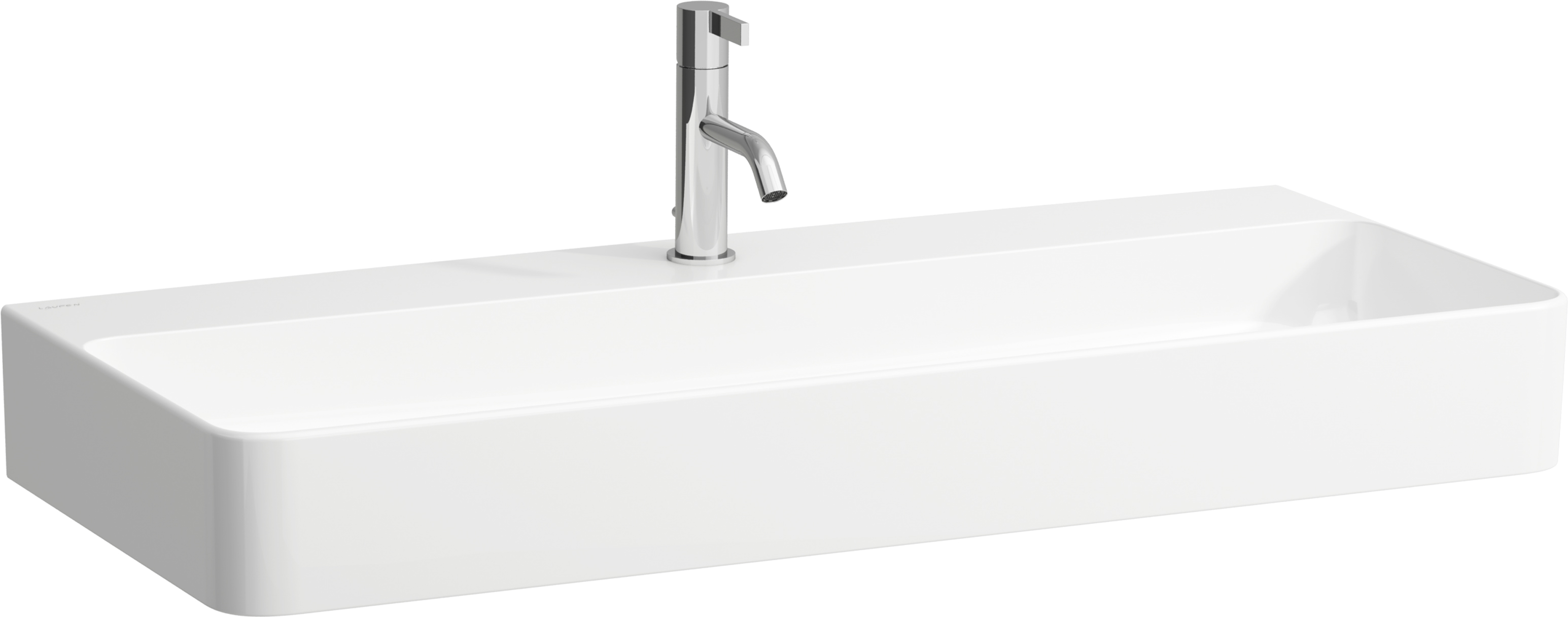 Laufen Val wastafel 95x42 cm rechthoekig klassiek-opbouw wit glans H8162874001041