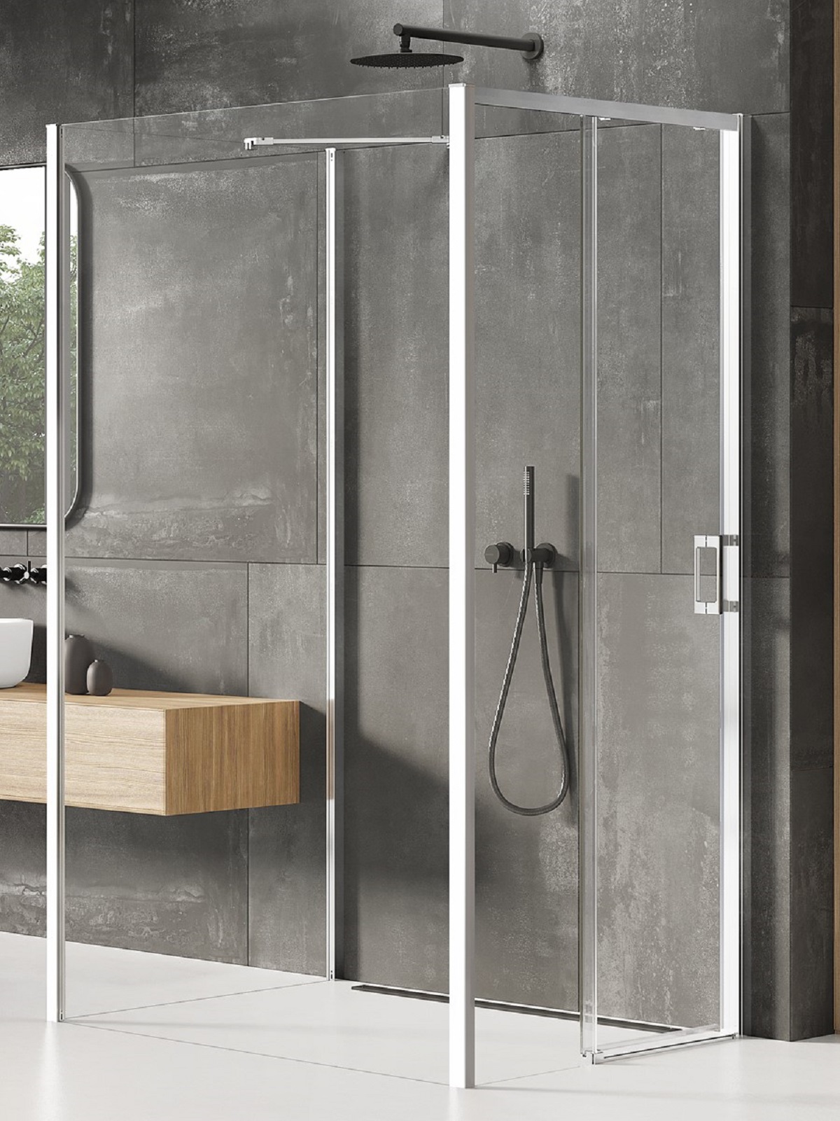 New Trendy Prime douchecabine 110x100 cm rechthoekig chroom glans/helder glas K-1259