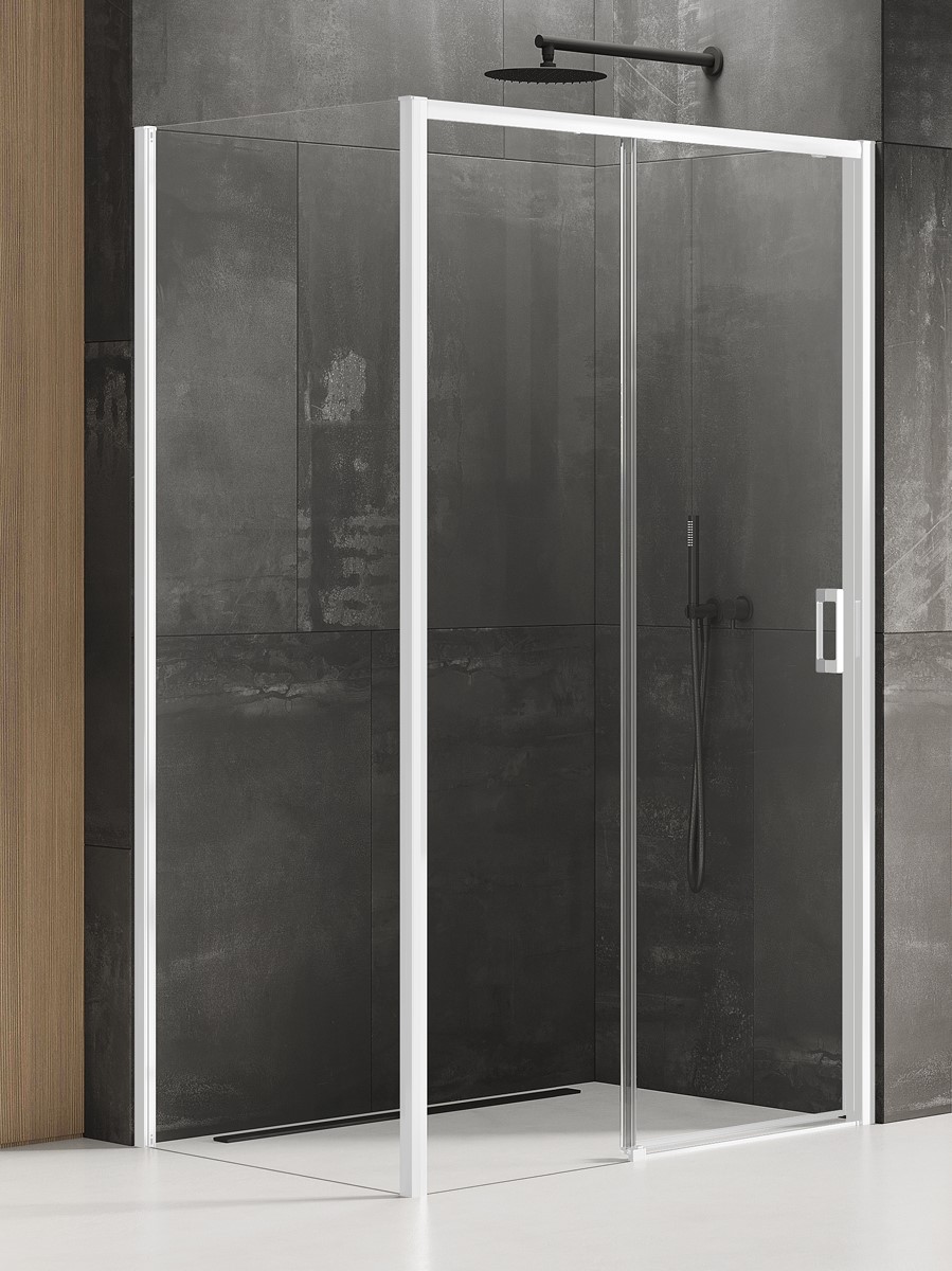 New Trendy Prime White douchecabine 160x90 cm rechthoekig wit mat/helder glas K-1382