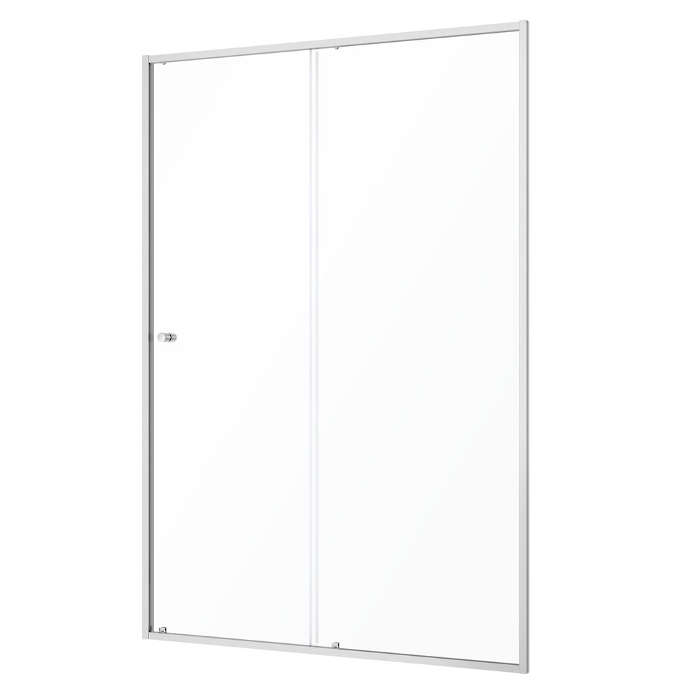 Sealskin Contour douchedeur 120 cm schuifbaar geborsteld/helder glas CD121206325100