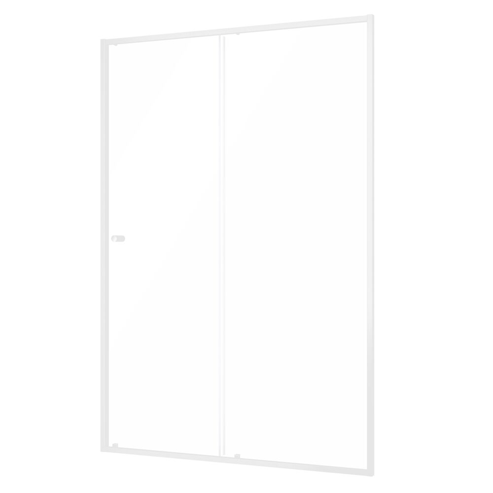 Sealskin Contour douchedeur 140 cm schuifbaar wit mat/helder glas CD121406025100