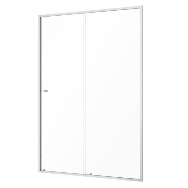 Sealskin Contour douchedeur 140 cm schuifbaar geborsteld/helder glas CD121406325100