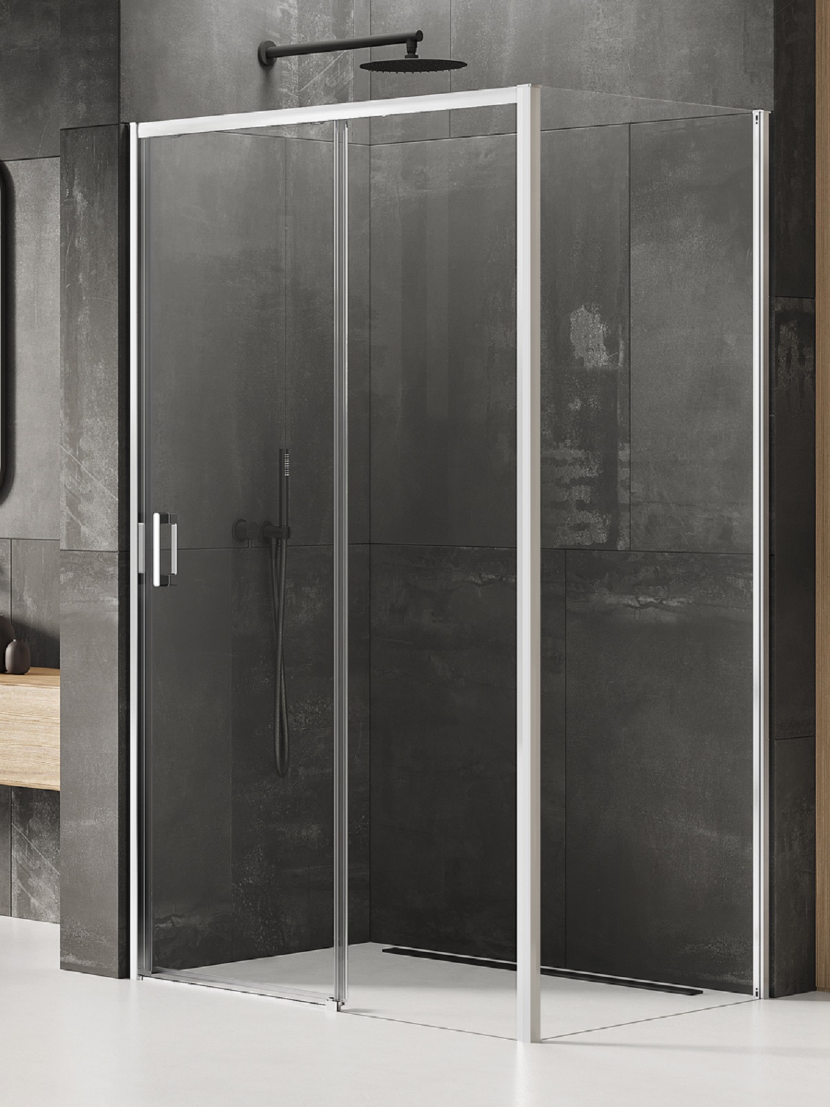 New Trendy Prime douchecabine 110x100 cm rechthoekig chroom glans/helder glas K-1231