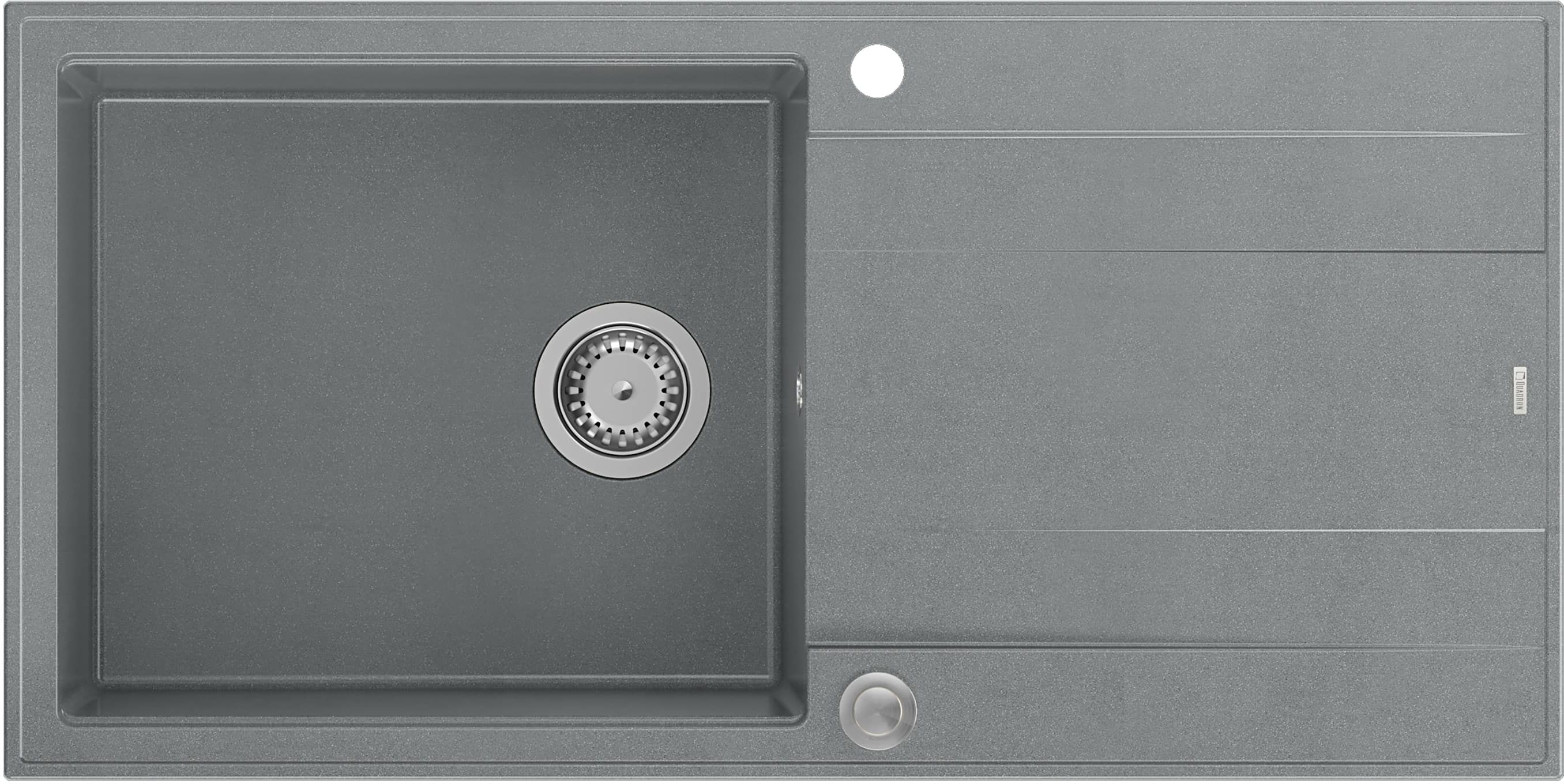Quadron Evan graniteq spoelbak 100x50 cm grijs/grafiet/onyx HCQE10050U5_BS_P2O