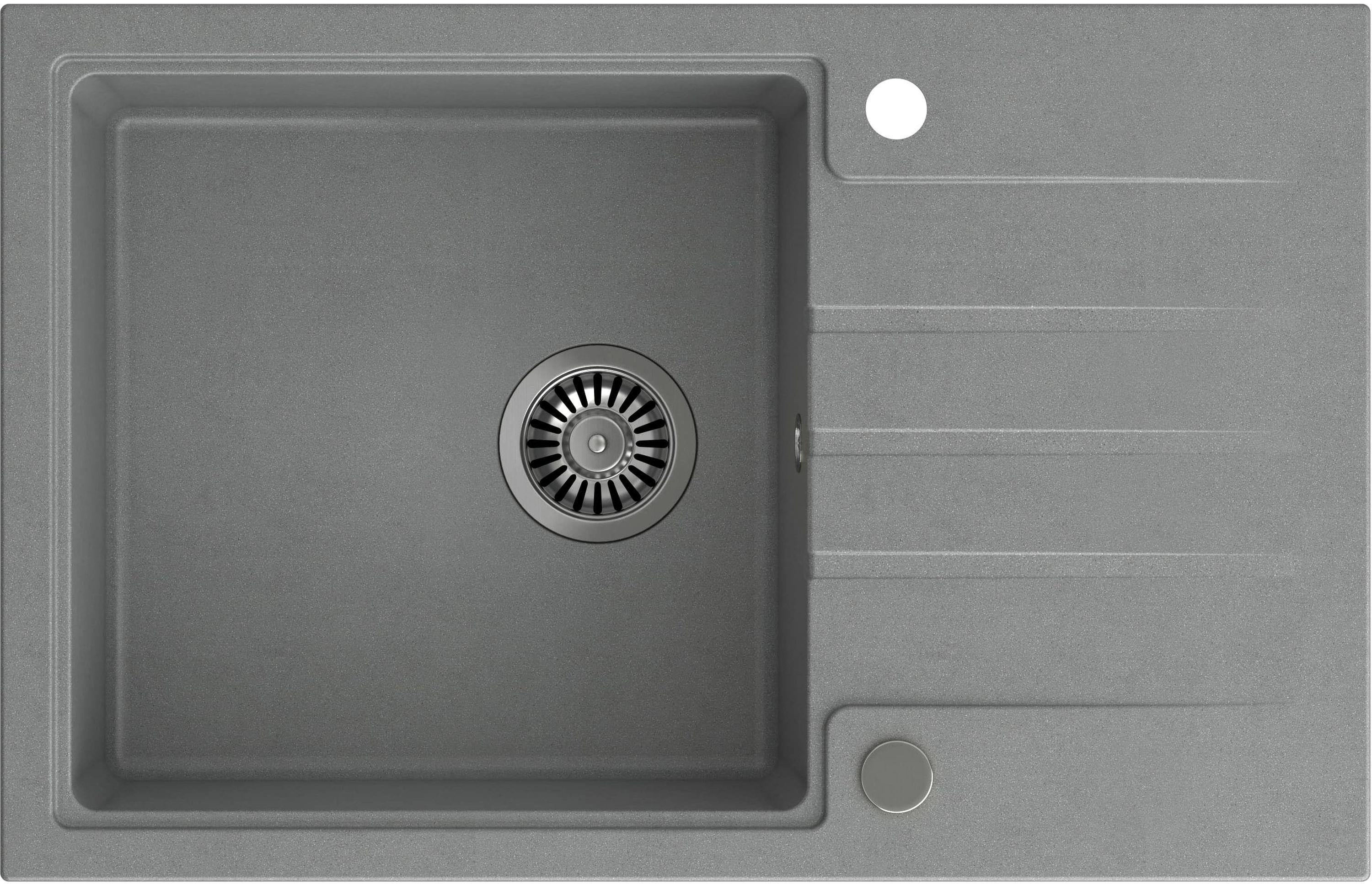 Quadron Peter graniteq spoelbak 78x50 cm grijs/grafiet/onyx HCQP7850SZK