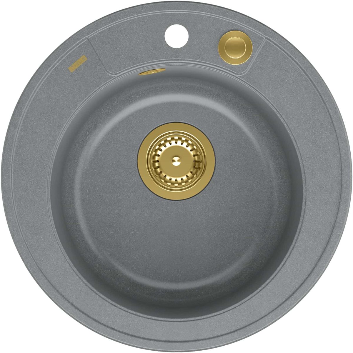 Quadron Morgan graniteq spoelbak 51x51 cm grijs/grafiet/onyx HB8301U5-G1_P2O