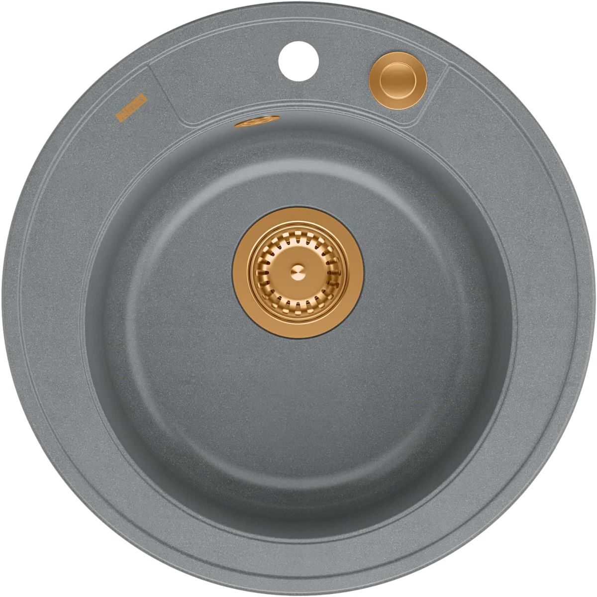 Quadron Morgan graniteq spoelbak 51x51 cm grijs/grafiet/onyx HB8301U5-C1_P2O