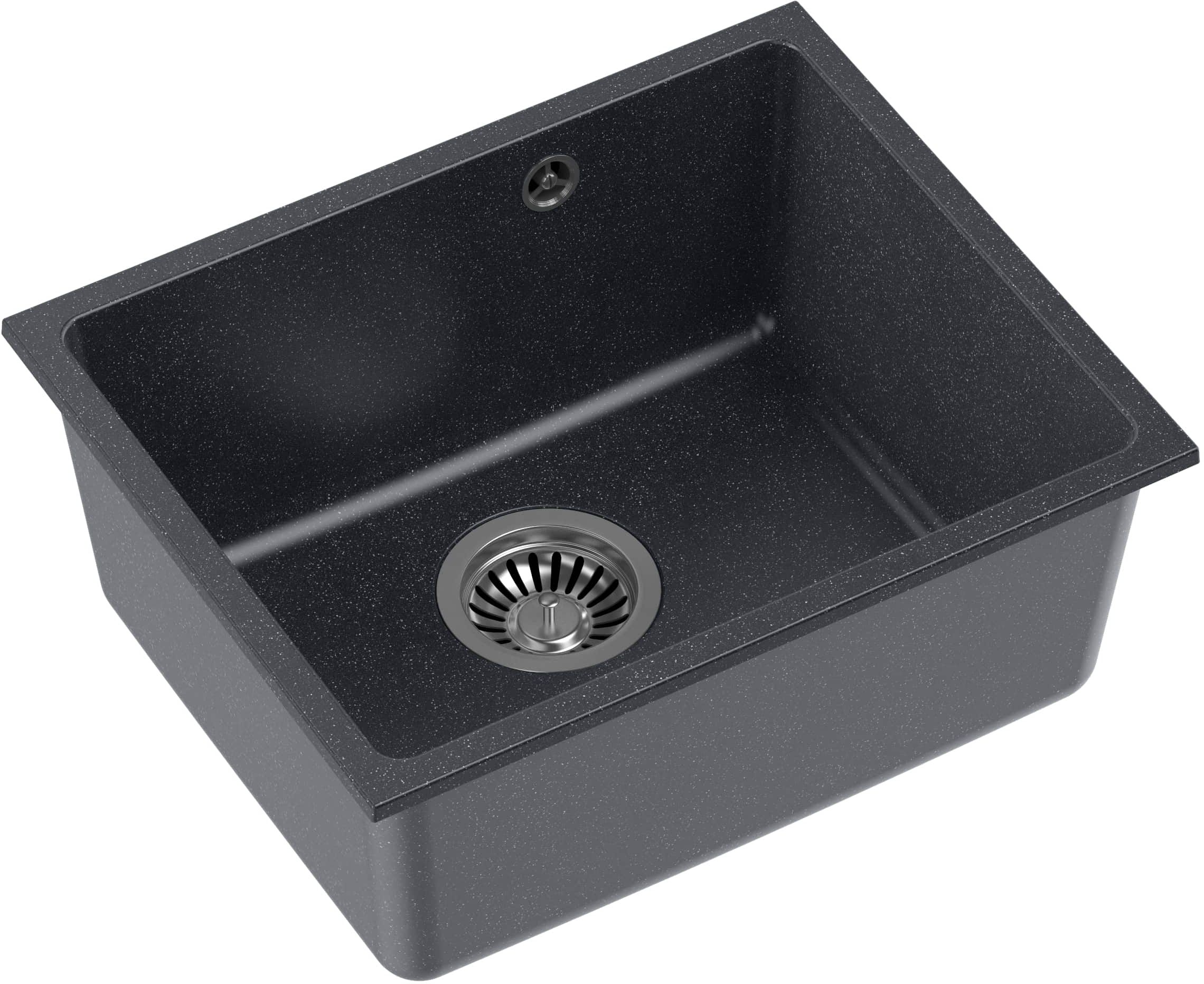 Quadron Alec graniteq spoelbak 46x37.5 cm zwart HQA4640CZK