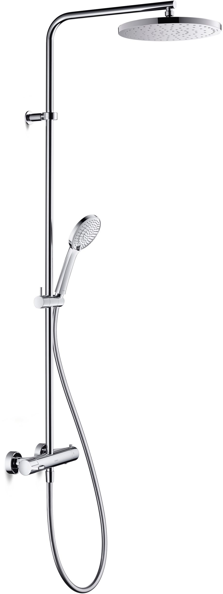 Duravit B.1 doucheset wand met thermostaat met regendouche chroom B14280008010