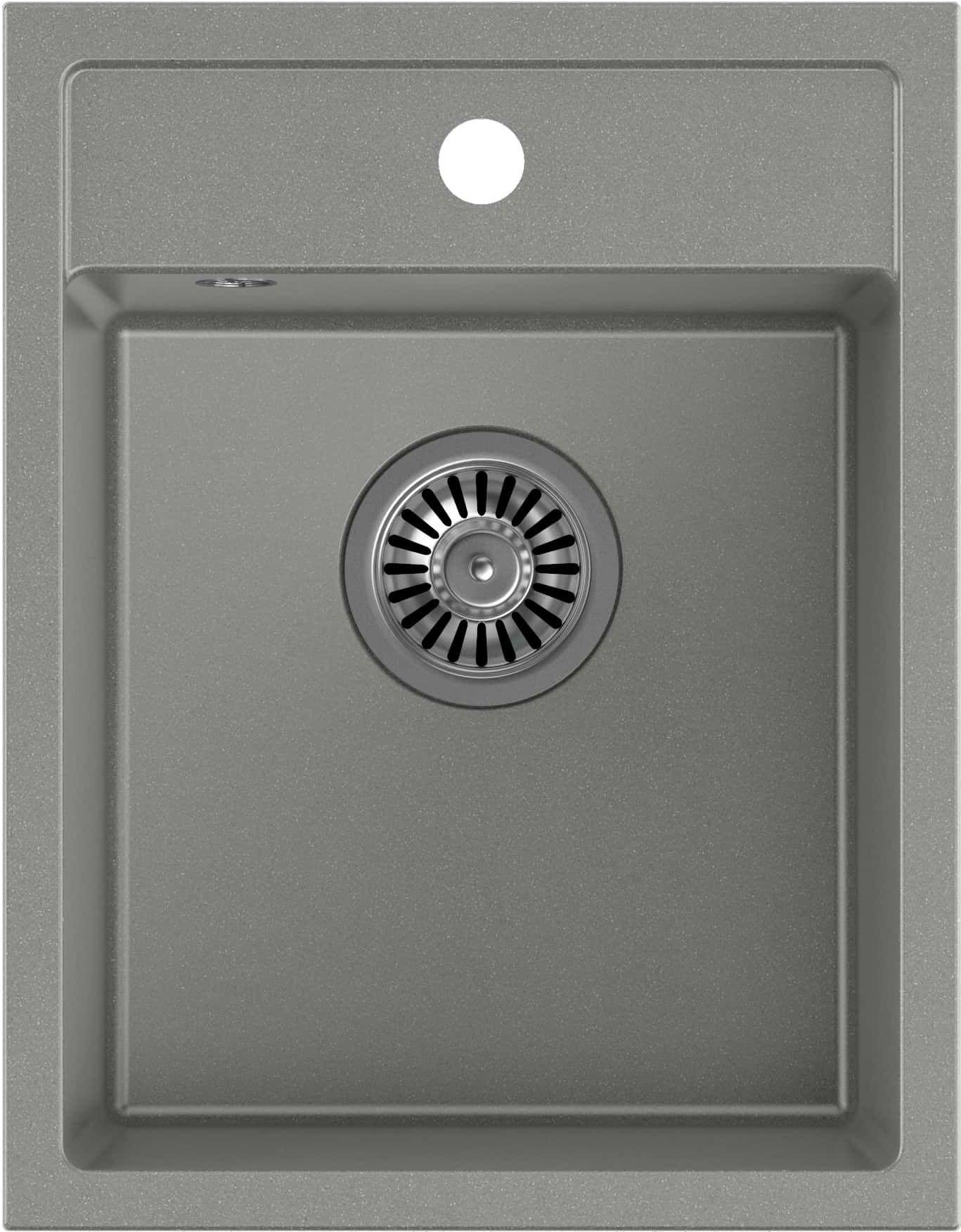Quadron Johnny graniteq spoelbak 50x39 cm grijs/grafiet/onyx HCQJ3950SZK