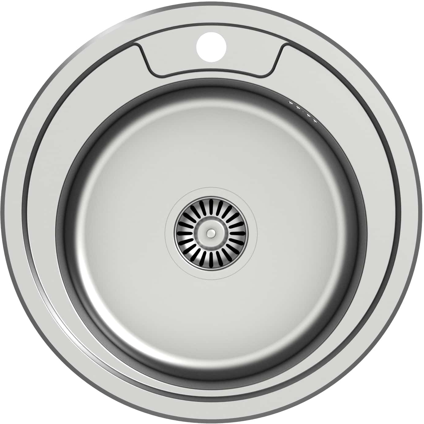 Quadron Hugo 210 stalen spoelbak met sifon 49x49 cm HD210LEN4936