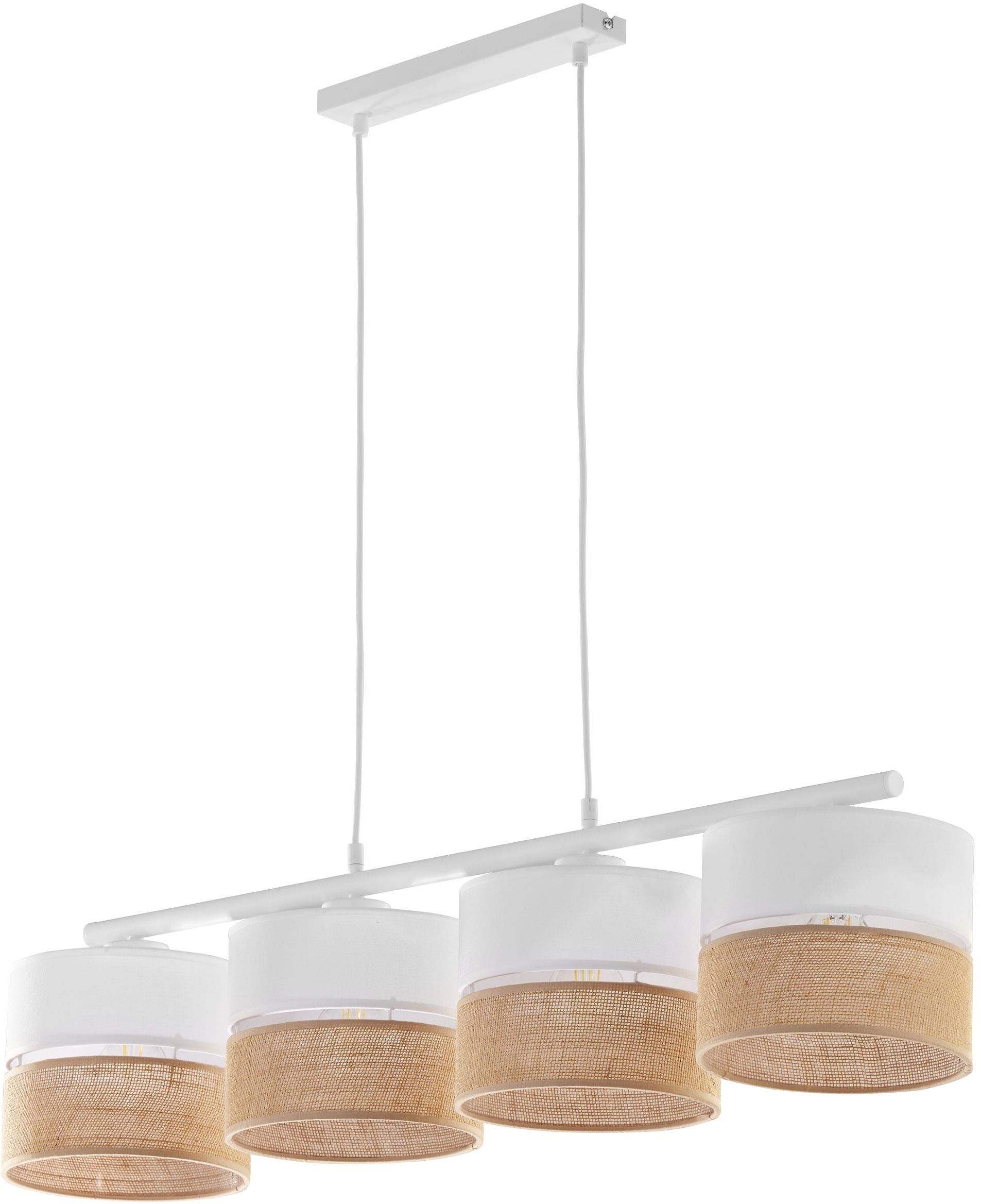 TK Lighting Linobianco hanglamp 4x15 W wit-bruin 6576