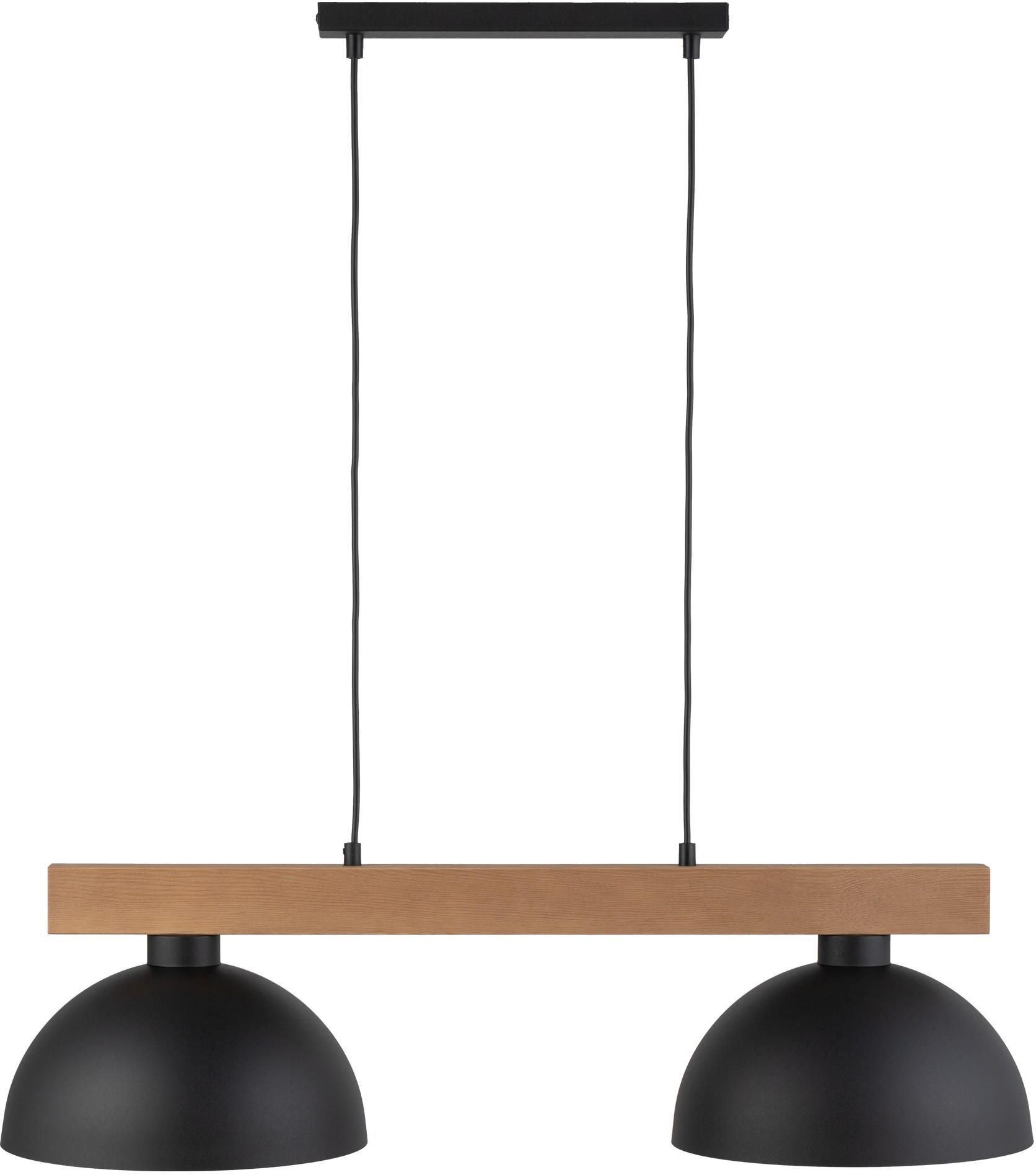 TK Lighting Oslo hanglamp 2x15 W zwart-hout 4711