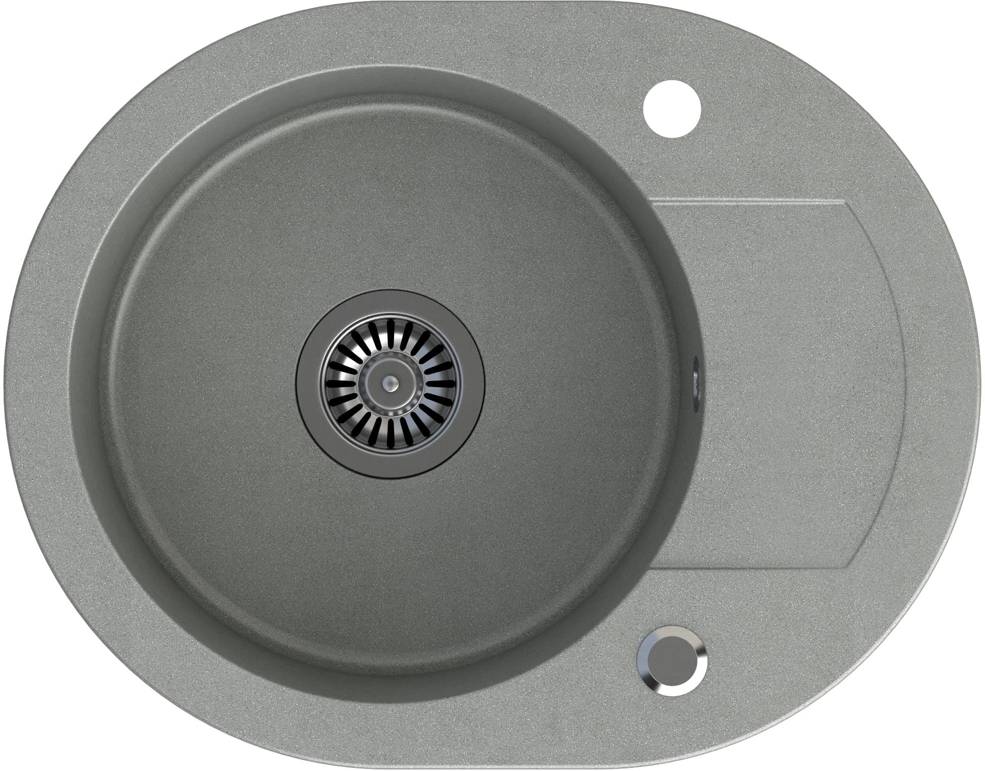 Quadron Johnny graniteq spoelbak 58.5x46 cm grijs/grafiet/onyx HCQC5846SZK