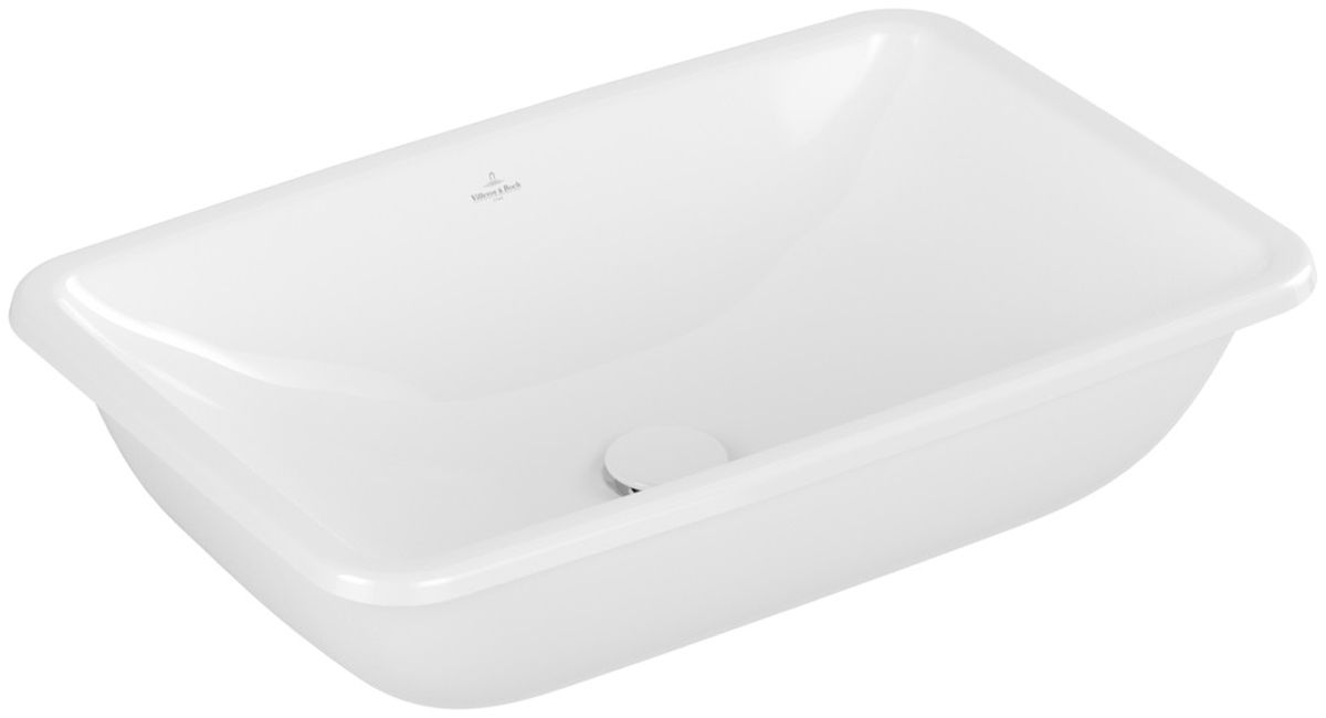 Villeroy & Boch Loop & Friends wastafel 61.5x38 cm rechthoekig onderblad wit glans 4A580101
