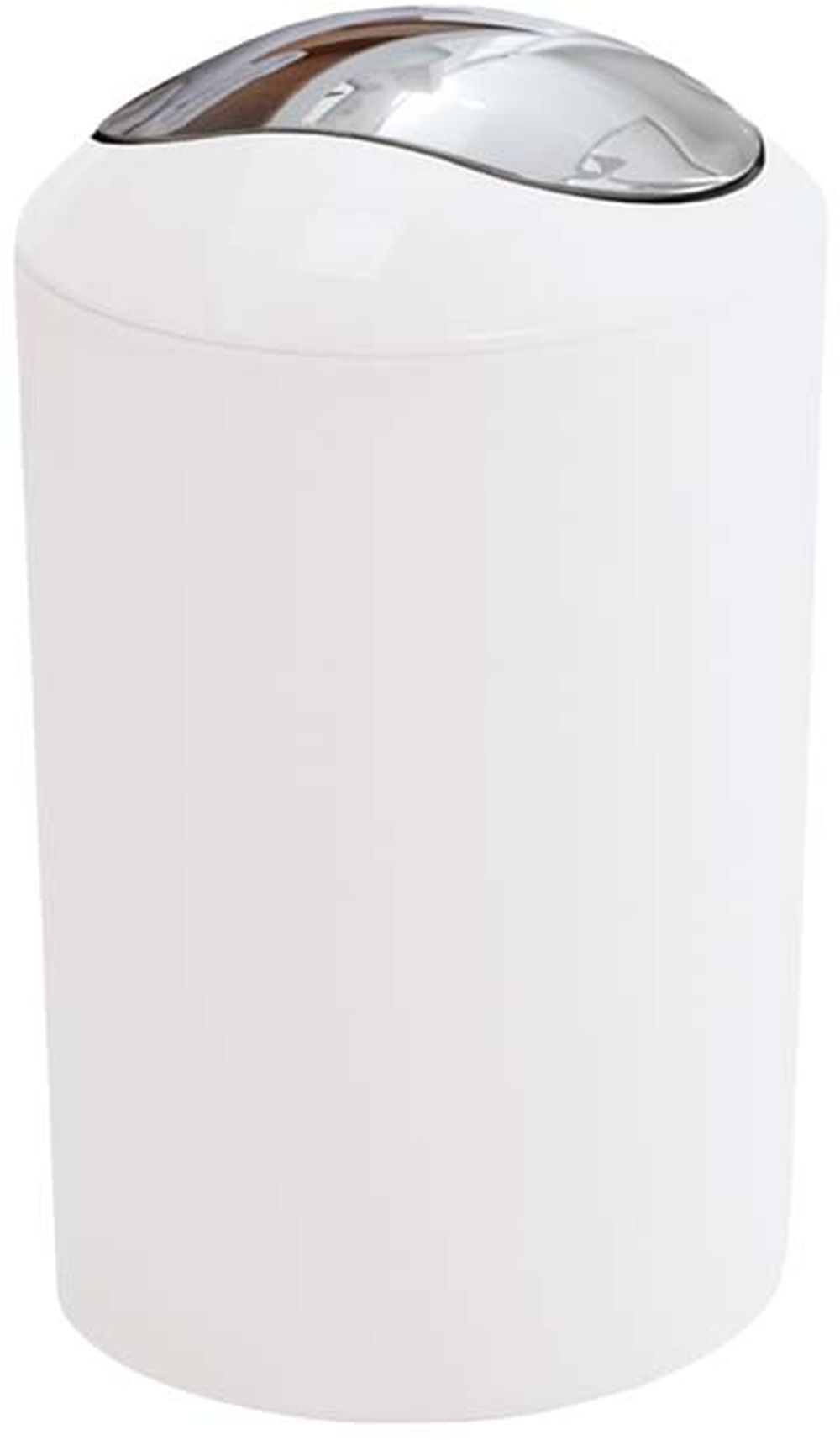 Kleine Wolke Glossy prullenbak 5 l chroom-wit 5063115858