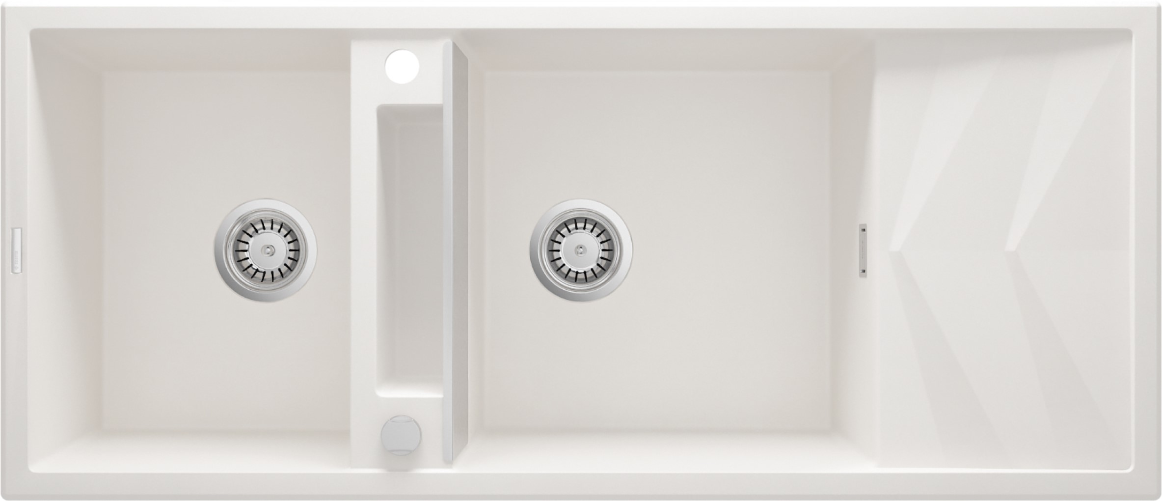 Deante Magnetic spoelbak van graniet 116x50 cm wit ZRM_A213