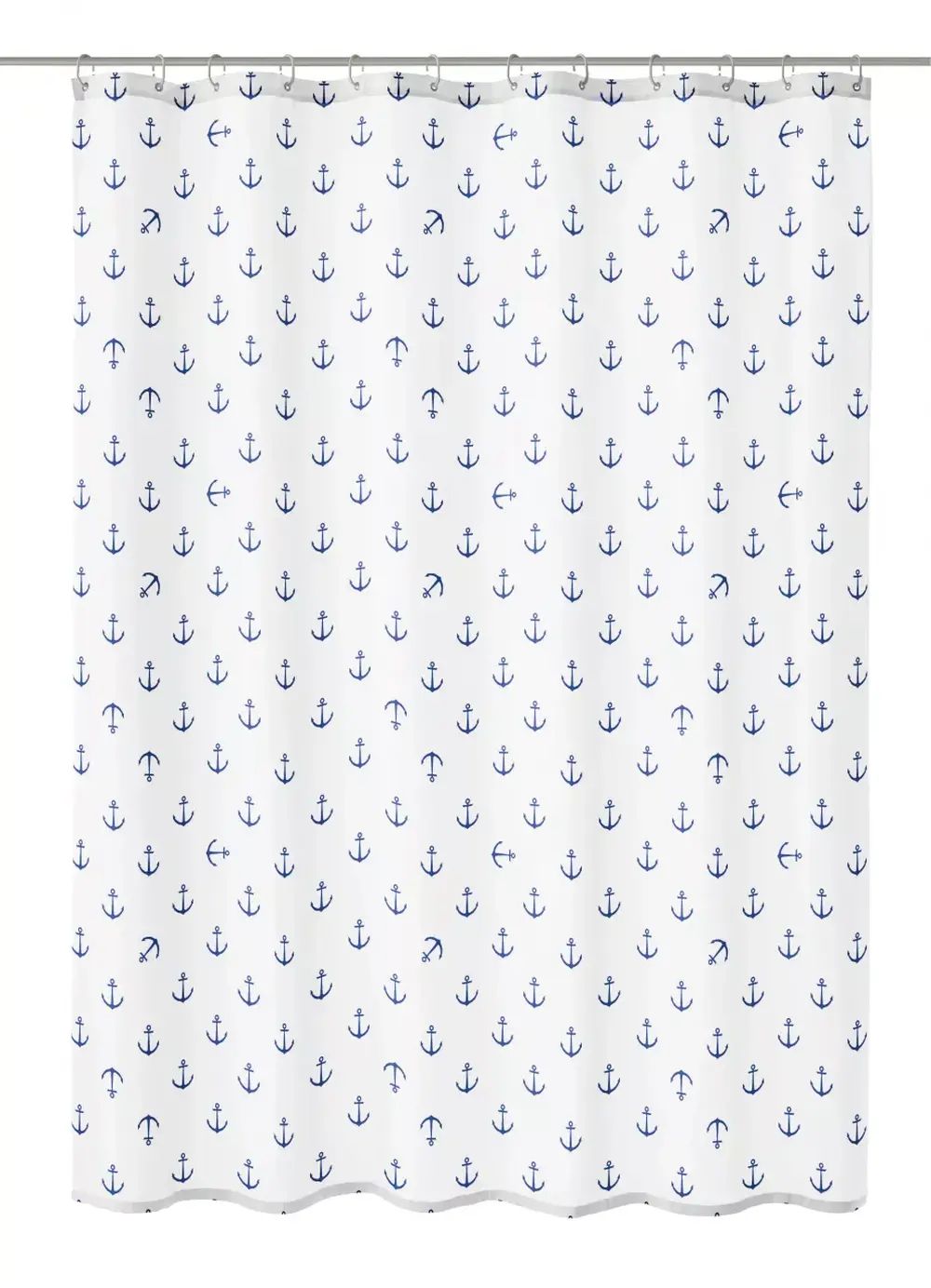 Kleine Wolke Anchor douchegordijn 200x180 cm wit-blauw 5900789305