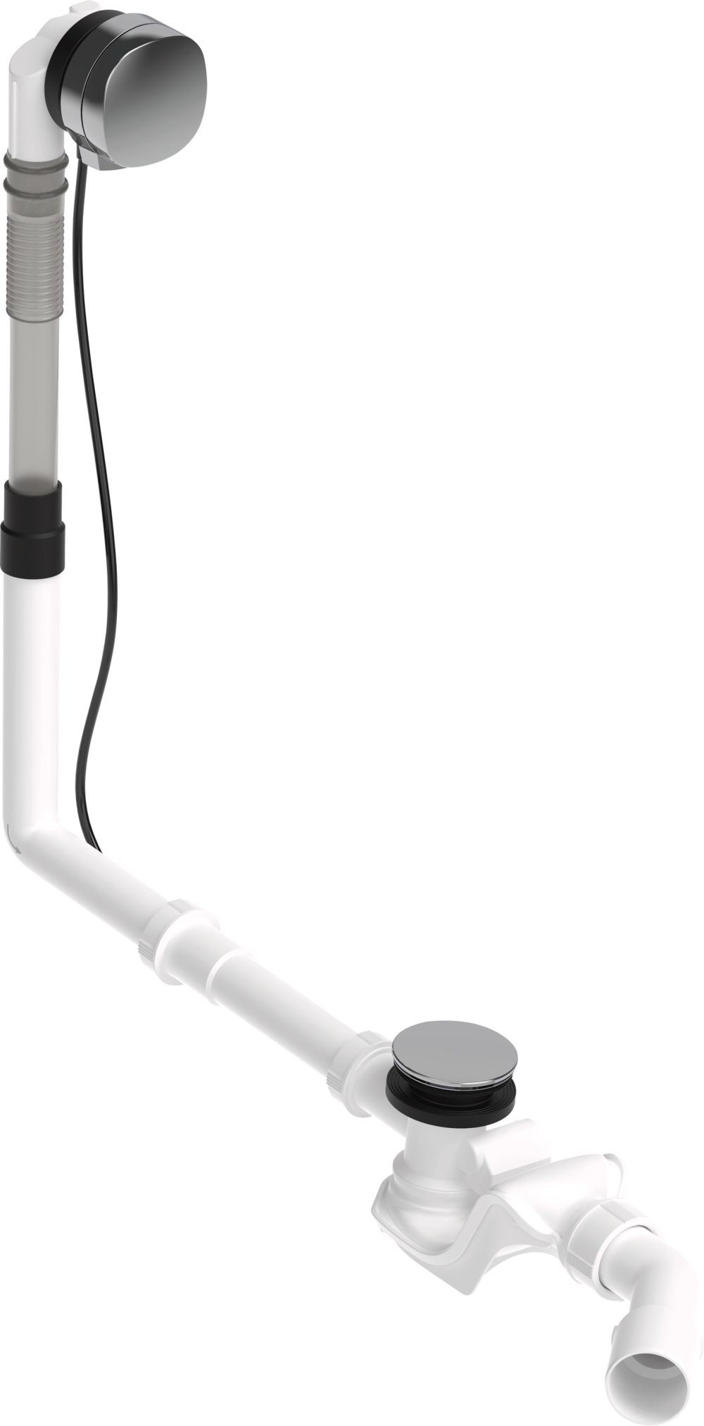 Duravit Quadroval badkuipsifon chroom 792217000001000