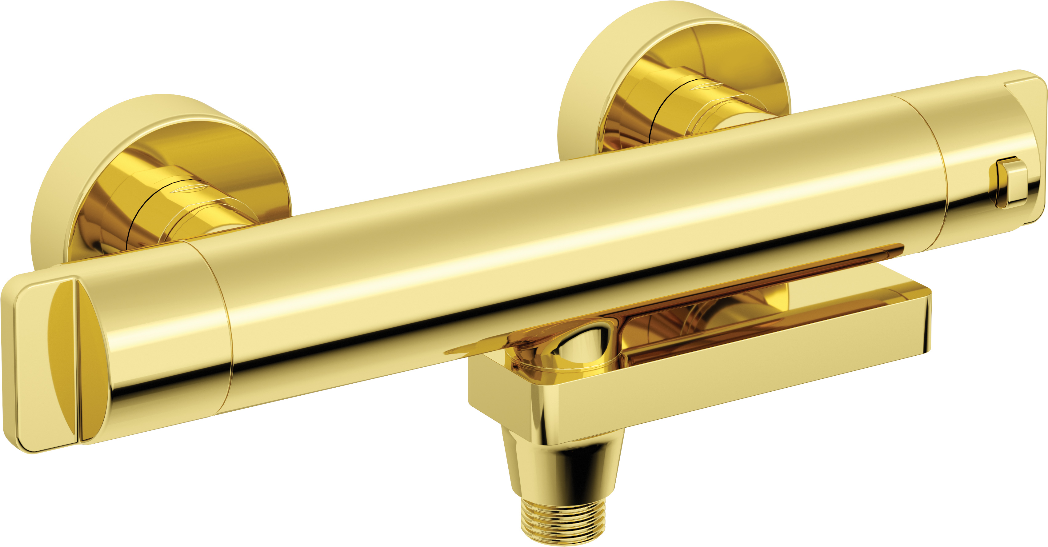 Deante bad- en douchekraan wand met thermostaat gouden BCH_Z1BT