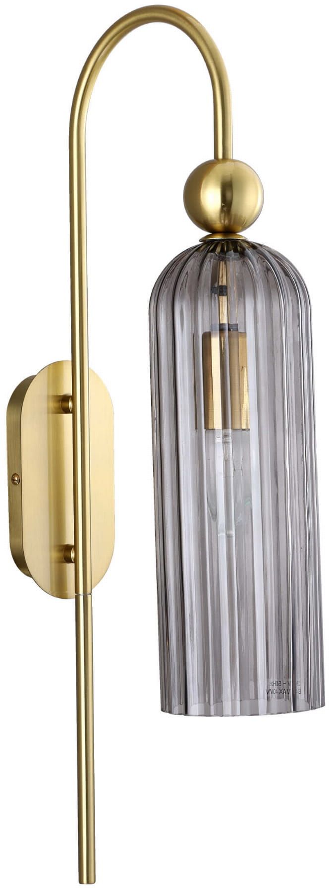 Light Prestige Piega wandlamp 1x40 W bedampt-gouden LP-939/1WSMOKED