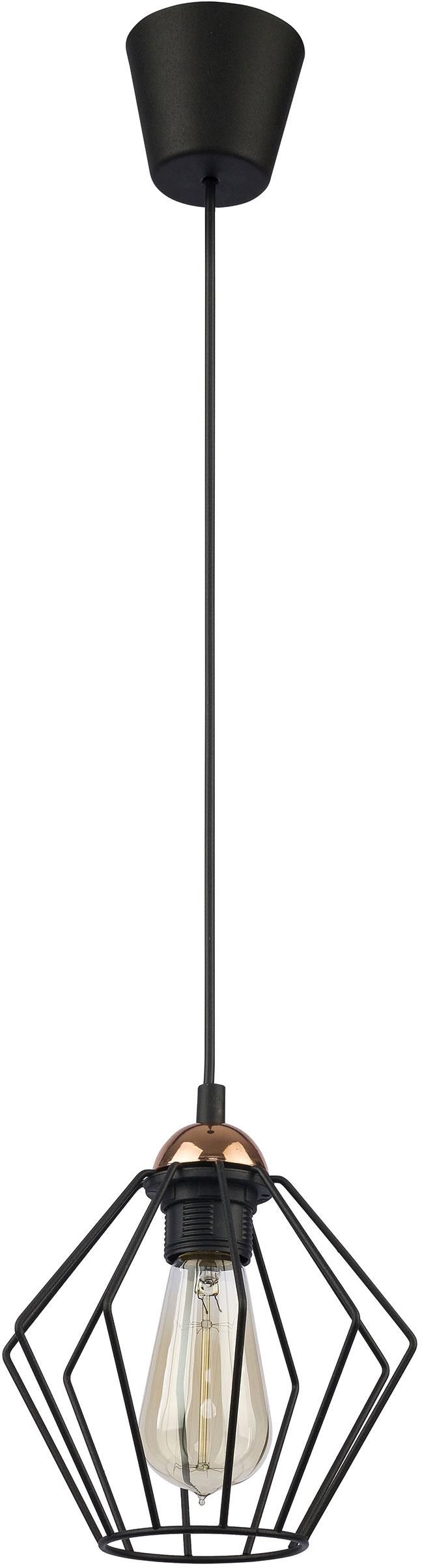 TK Lighting Galaxy hanglamp 1x15 W zwart-koper 1642