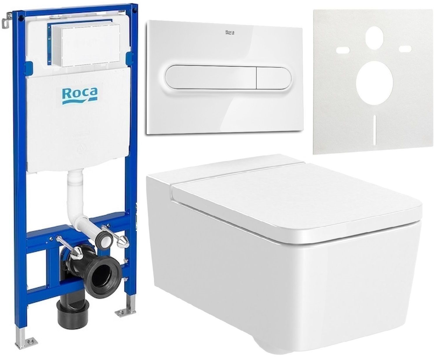 Set toiletpot Roca Inspira A346537000, inbouwframe Roca Duplo One A890070020, A80153200B, A890195000, A890063000