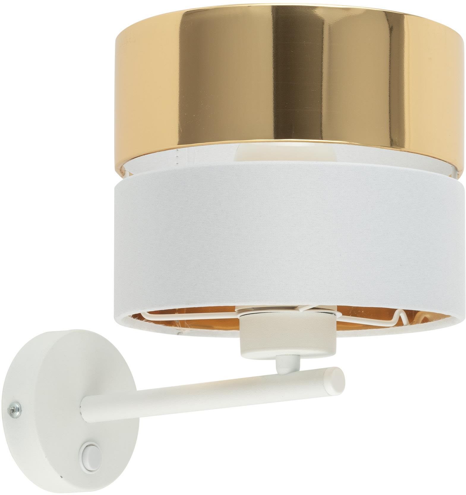 TK Lighting Hilton wandlamp 1x15 W wit-gouden 4770
