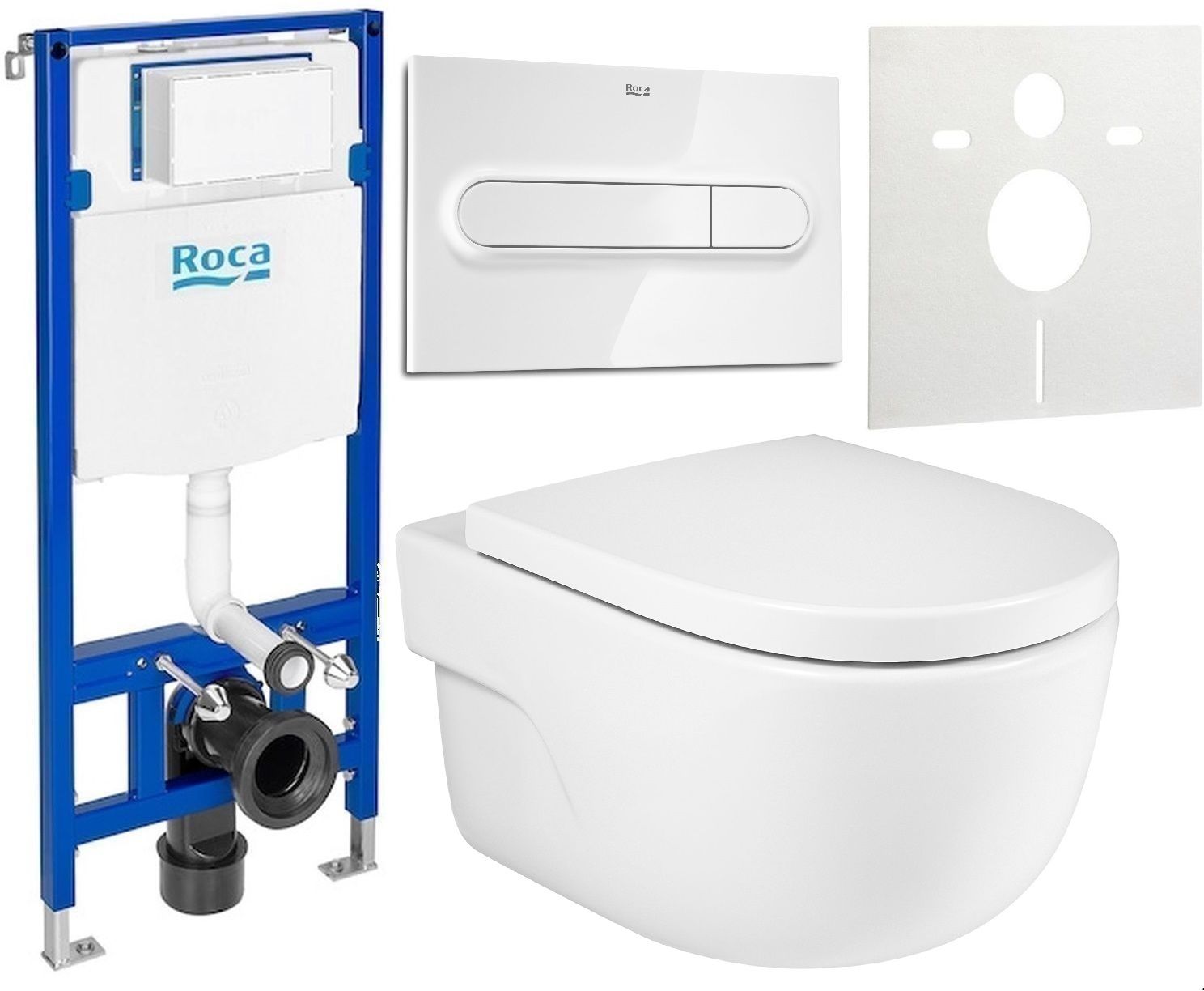Set toiletpot Roca Meridian A34624LS00, inbouwframe Roca Duplo One A890070020, A8012A200B, A890195000, A890063000