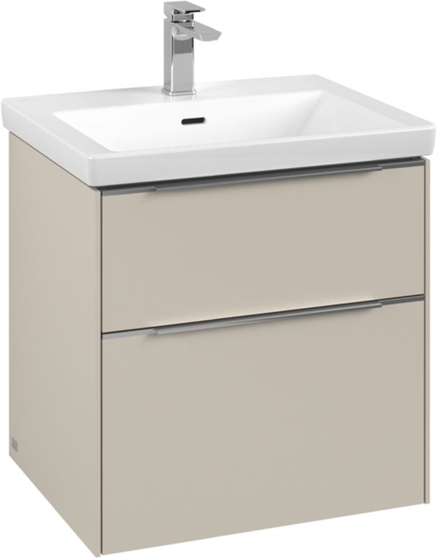 Villeroy & Boch Subway 3.0 kast 57.2x47.8x57.6 cm hangend onder de wastafel grijs C57800VN