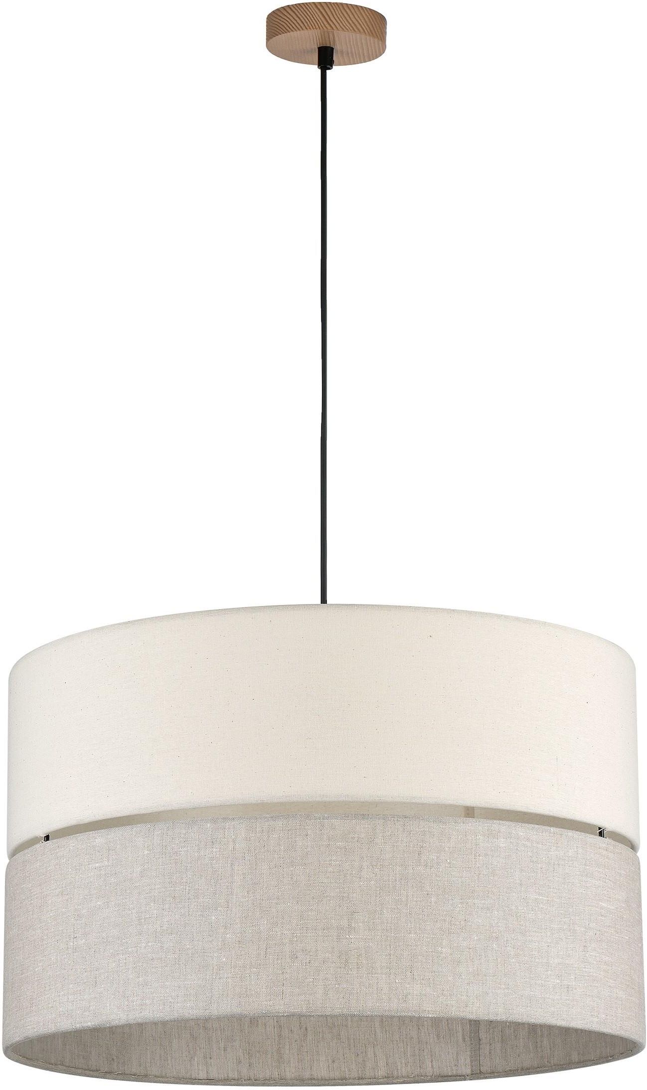 TK Lighting Eco hanglamp 3x15 W zwart-grijs/askleur-hout-beige 5773