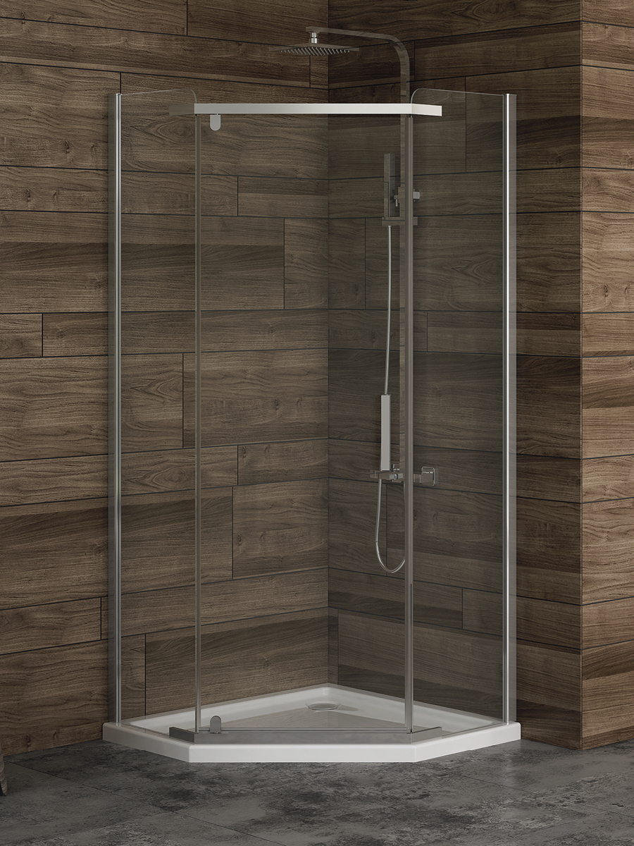 New Trendy New Komfort douchecabine 100x80 cm chroom glans/helder glas K-0809