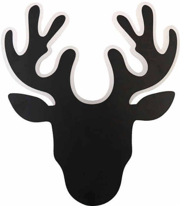 Abigali Origami wandlamp 1x3 W wit-zwart DEER-2-B