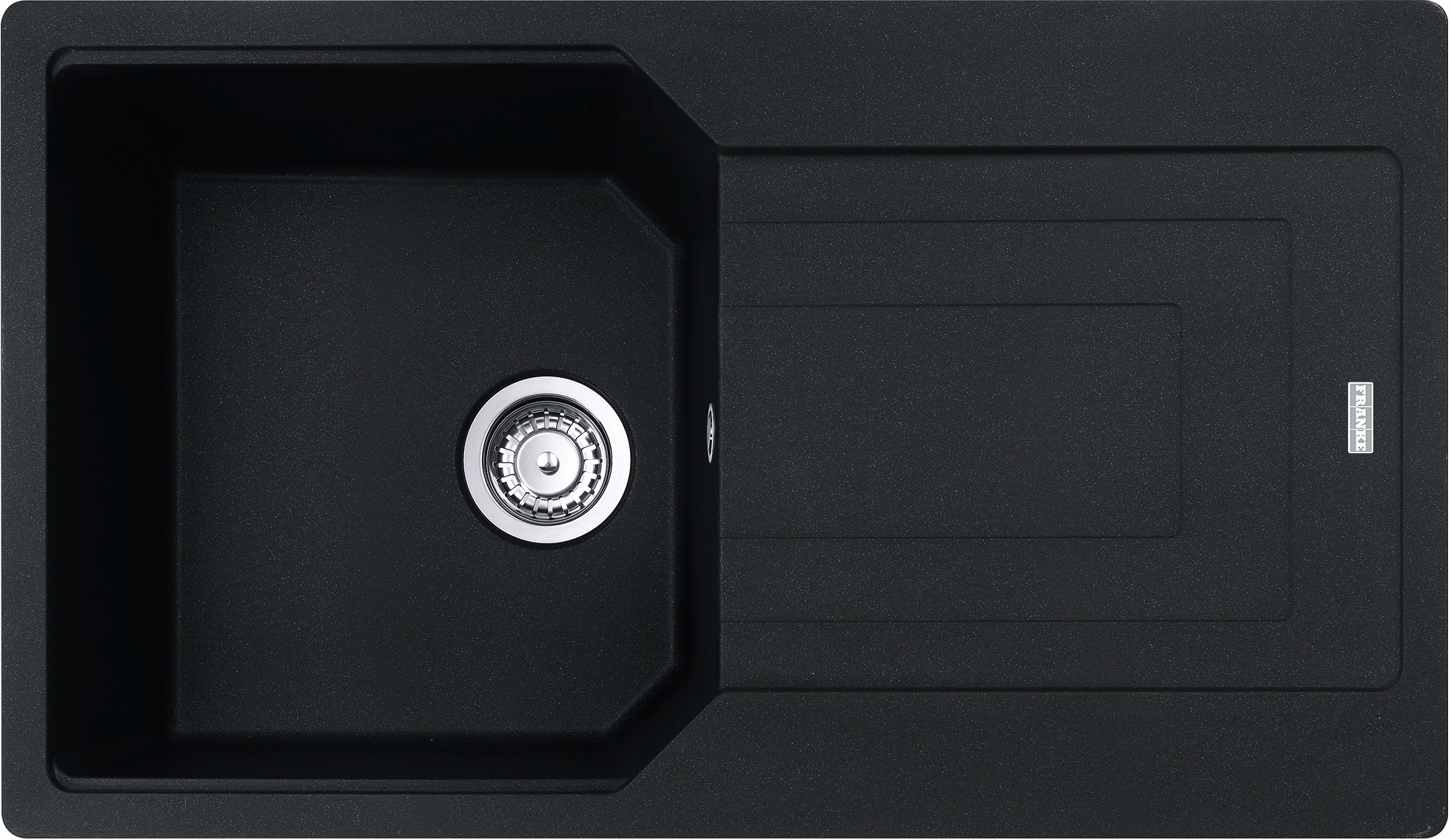 Franke Urban spoelbak van graniet 86x50 cm grijs/grafiet/onyx 114.0687.285