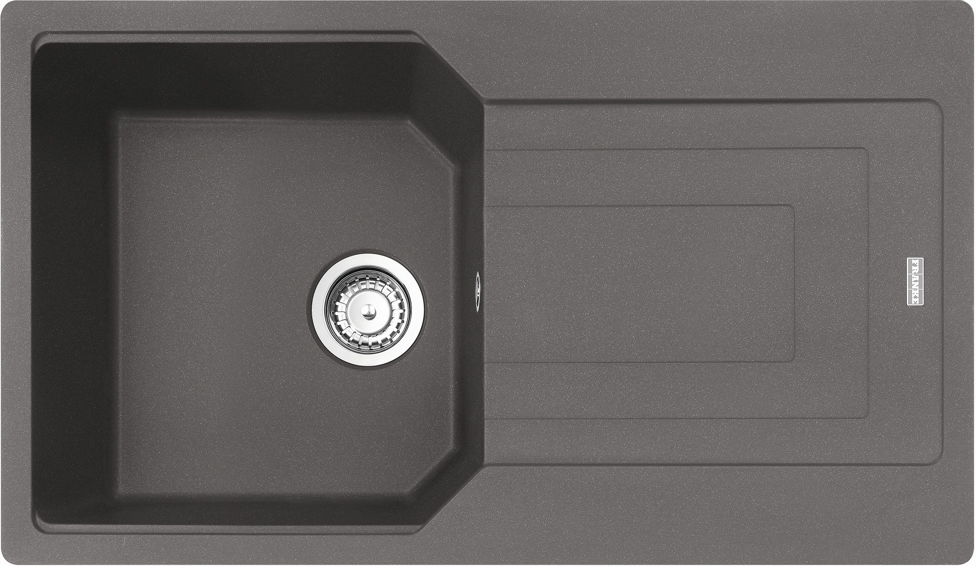 Franke Urban spoelbak van graniet 86x50 cm grijs/grafiet/onyx 114.0687.288