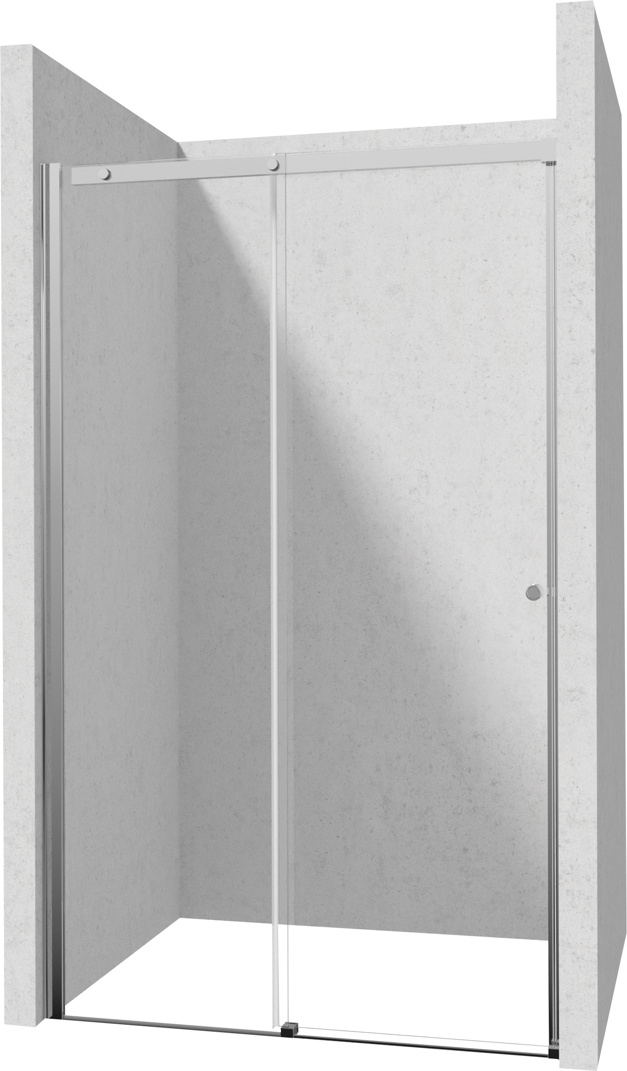 Deante Kerria Plus douchedeur 160 cm schuifbaar chroom glans/helder glas KTSP016P