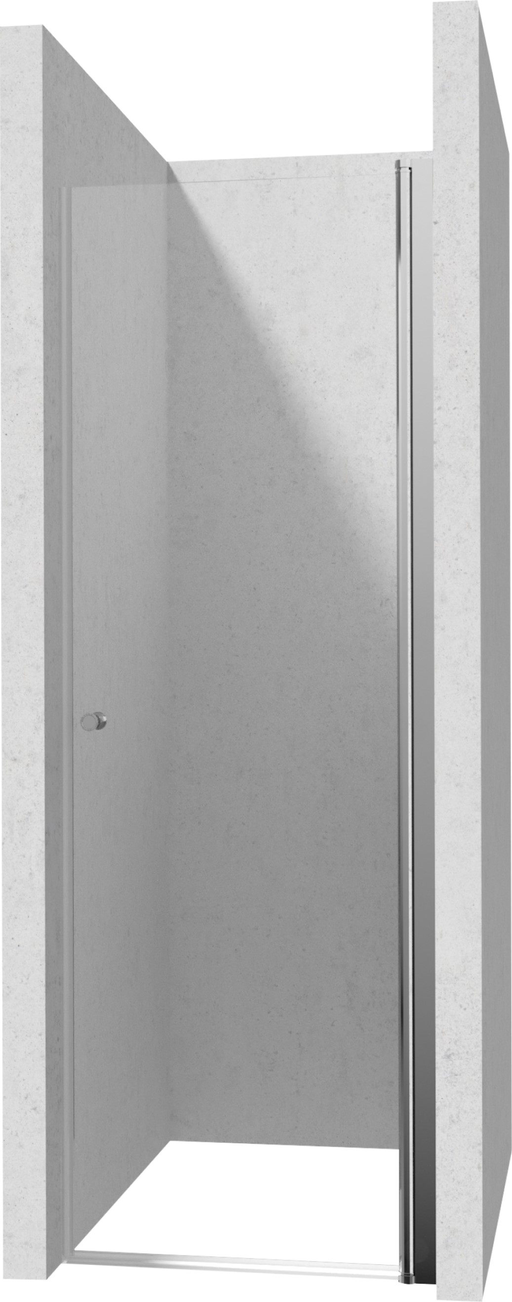 Deante Kerria Plus douchedeur 90 cm kantelbaar chroom glans/helder glas KTSW041P