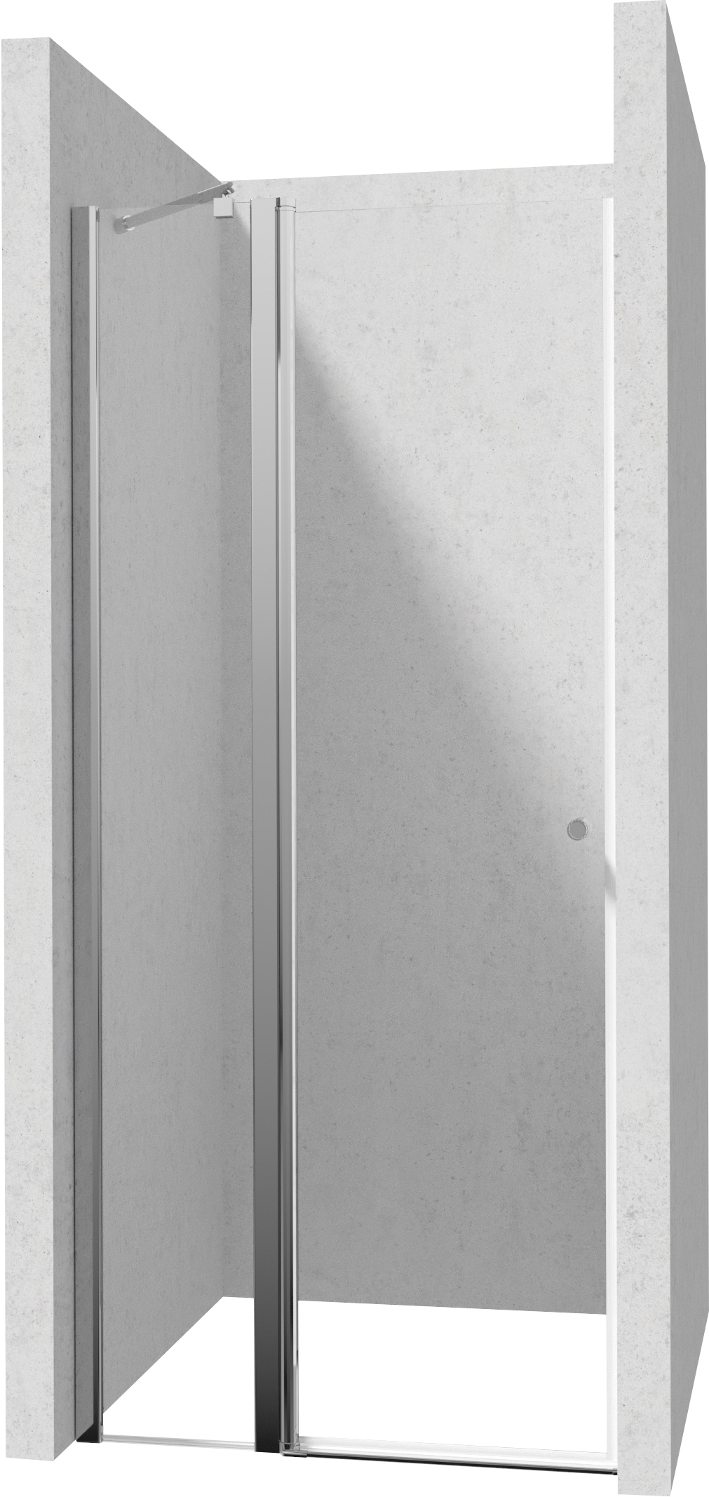 Deante Kerria Plus douchedeur 80 cm kantelbaar chroom glans/helder glas KTSU042P