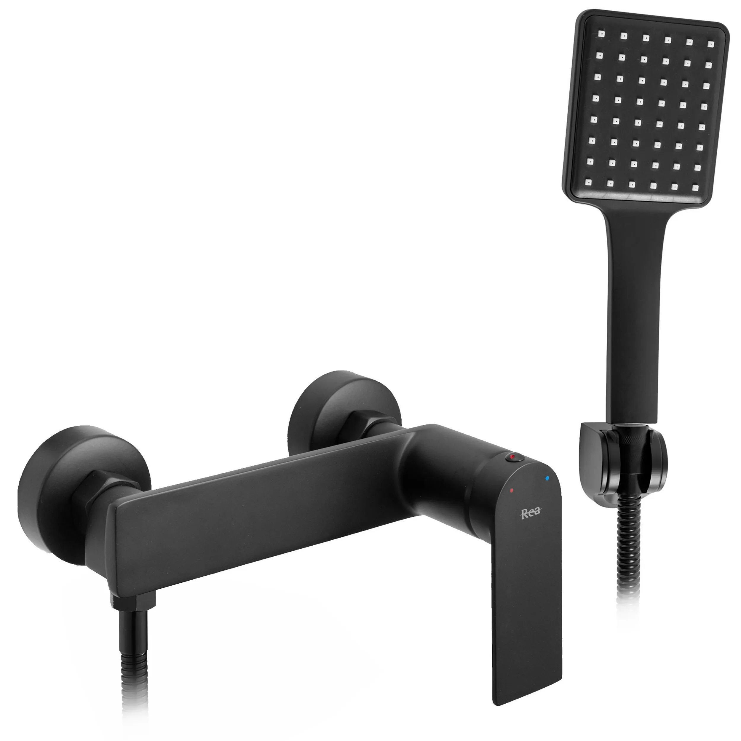 Rea Storm douchekraan wand zwart REA-B8033