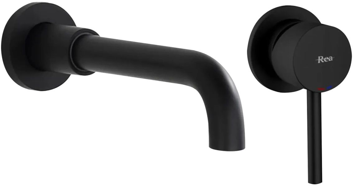 Rea Lungo L. wastafelkraan inbouw zwart REA-B0371