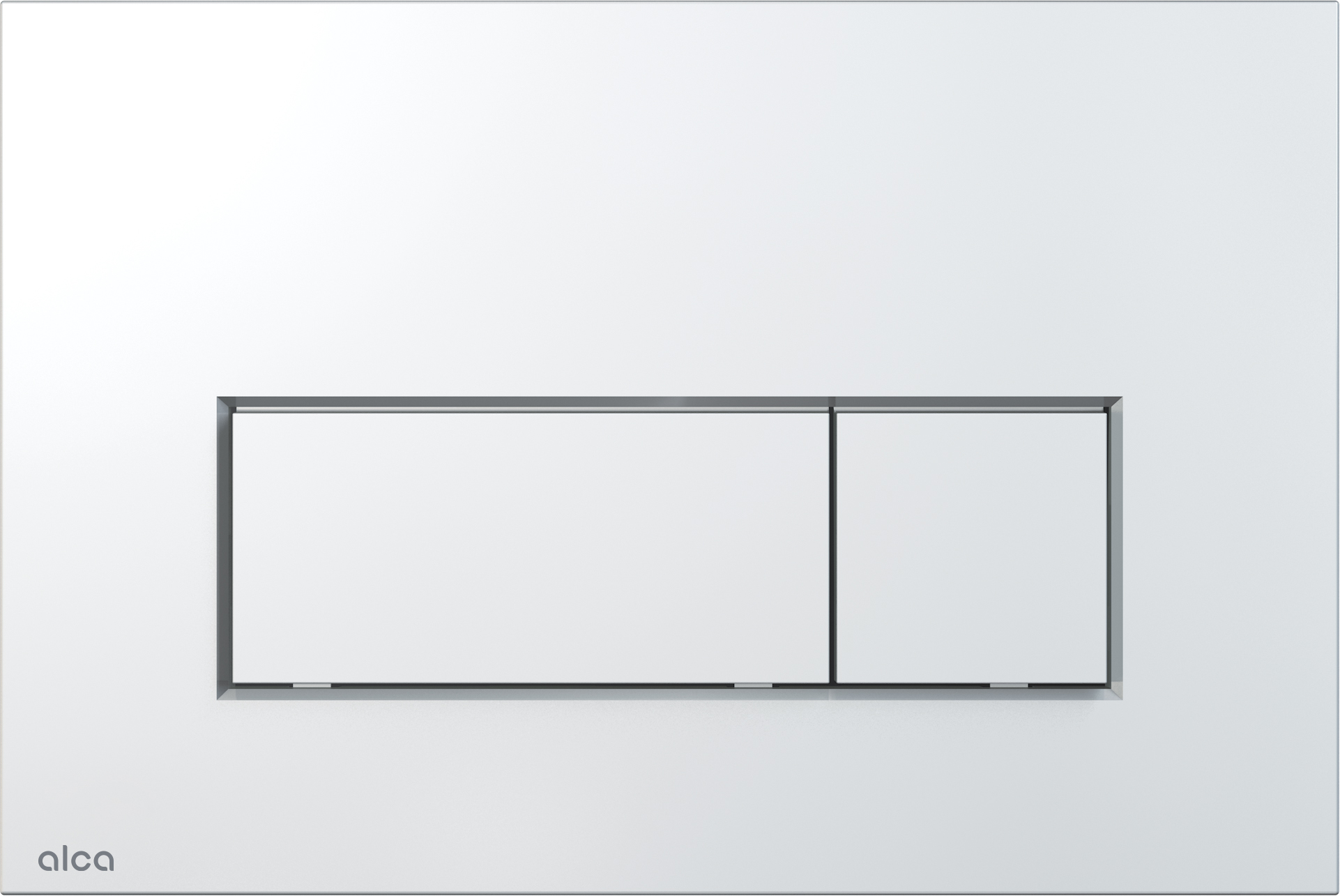 Alca Thin spoelknop voor het toilet glanzende chroom M571