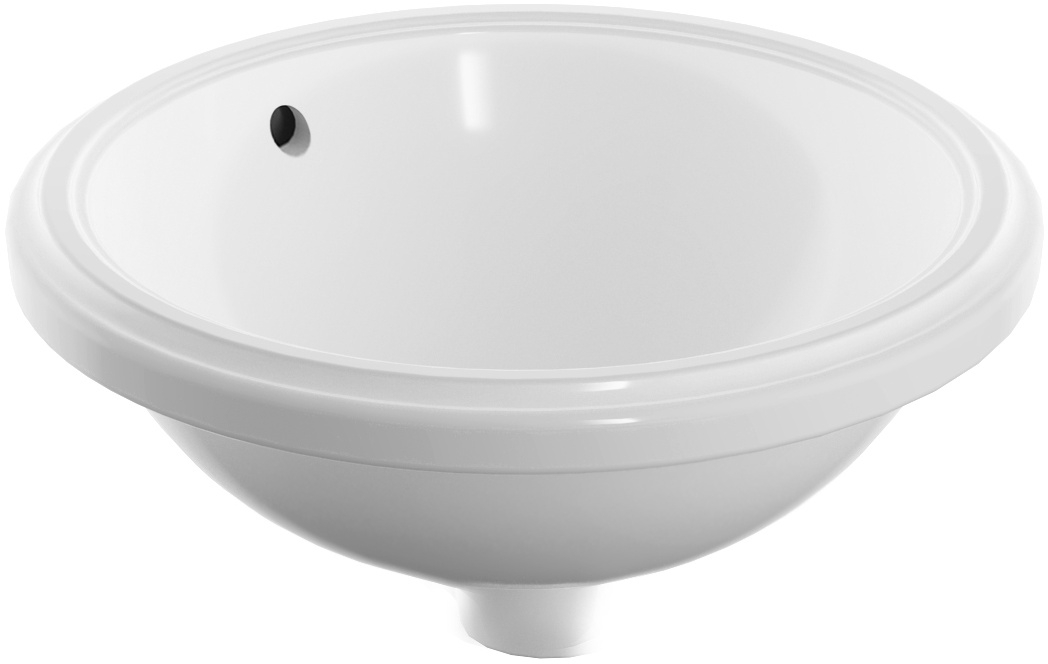 Geberit Variform wastafel 33x33 cm rond onderblad wit glans 500.745.01.2