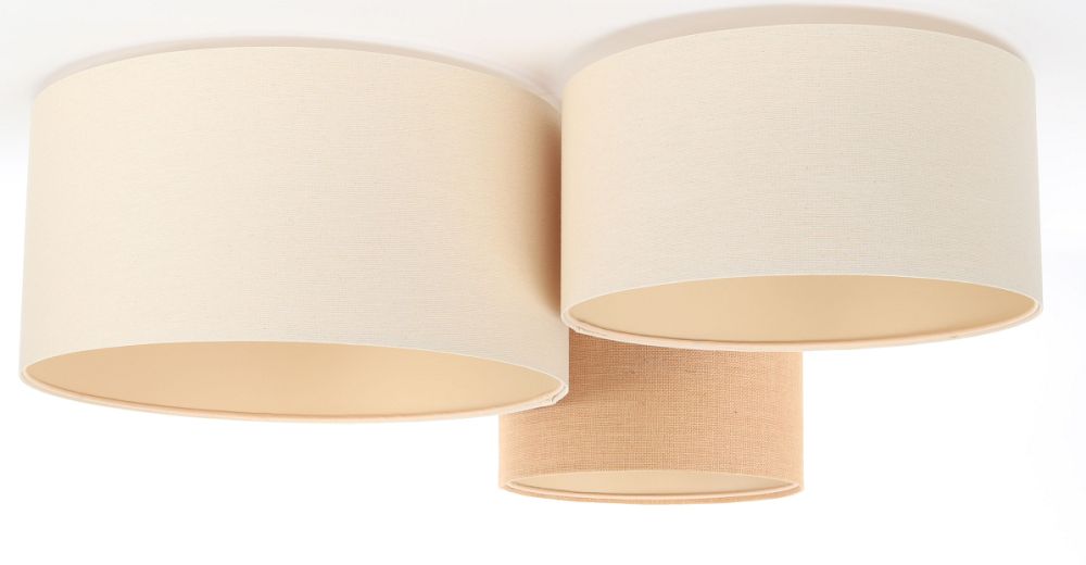 BPS Koncept Boho plafondlamp 3x60 W crème 080-039