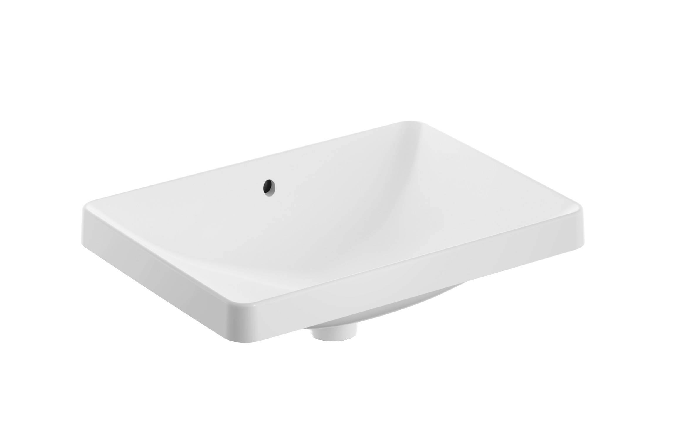 Geberit Variform wastafel 55x40 cm rechthoekig inbouw wit glans 500.736.01.2