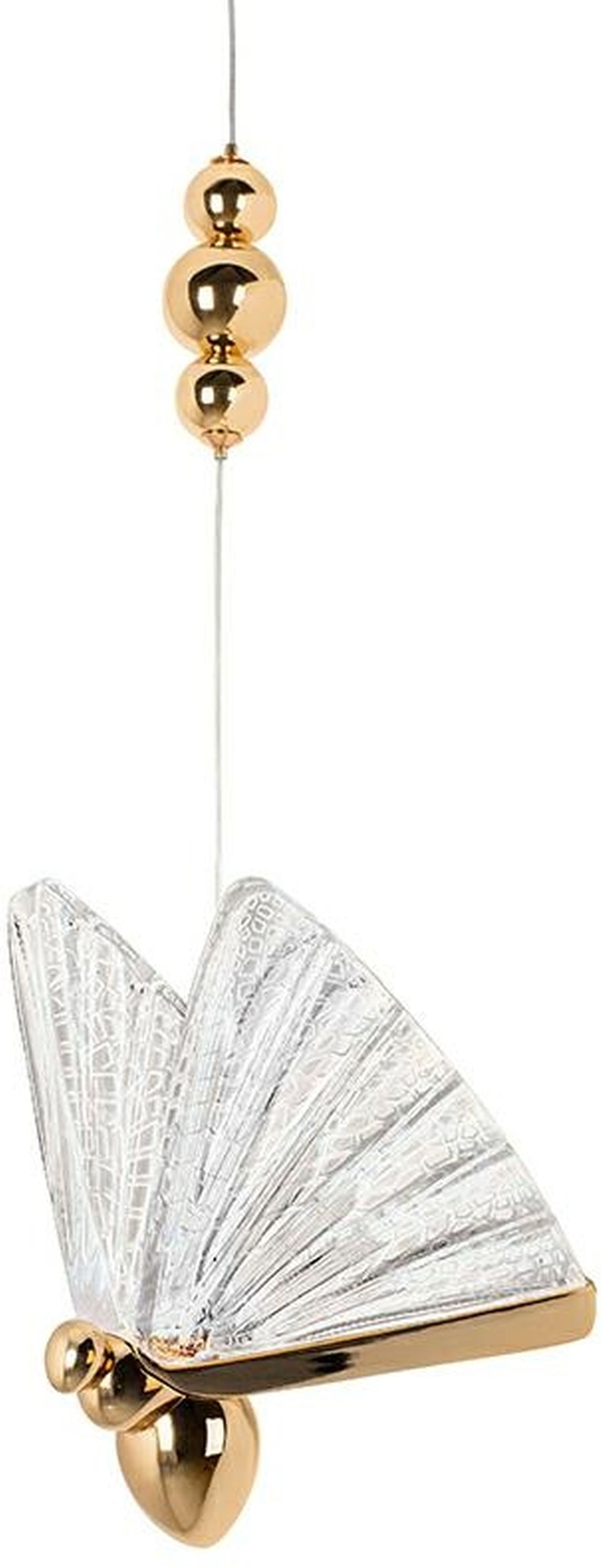 Moosee Butterfly hanglamp 1x5 W doorzichtig-gouden MSE010100322